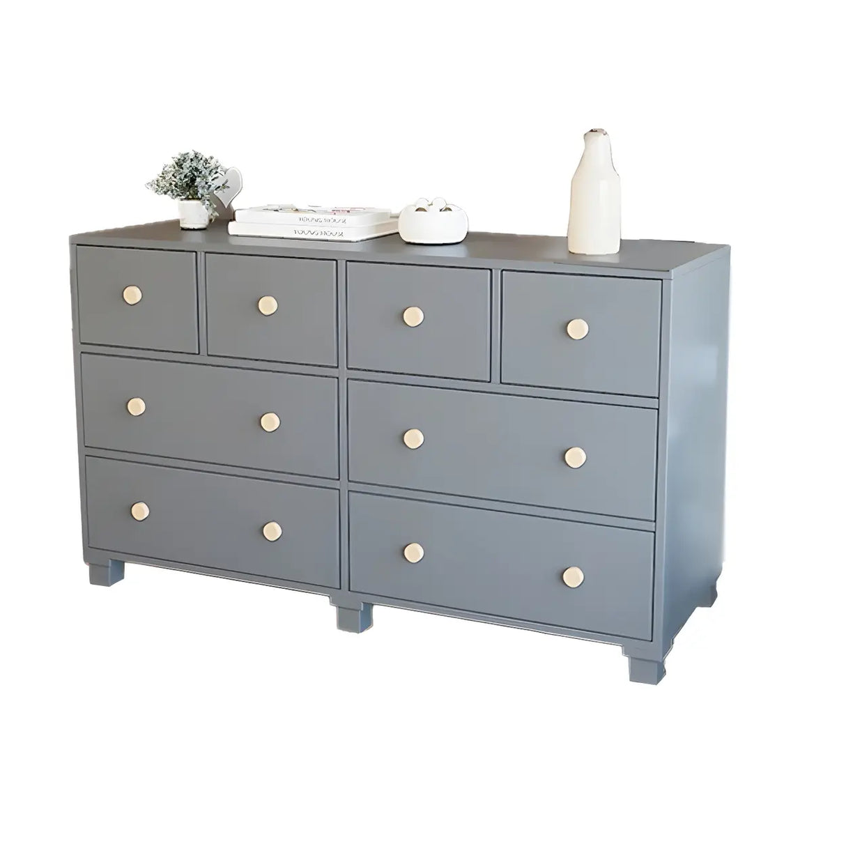 Grey Wood Tipover Restraint Device Dresser for Bedroom Image - 3