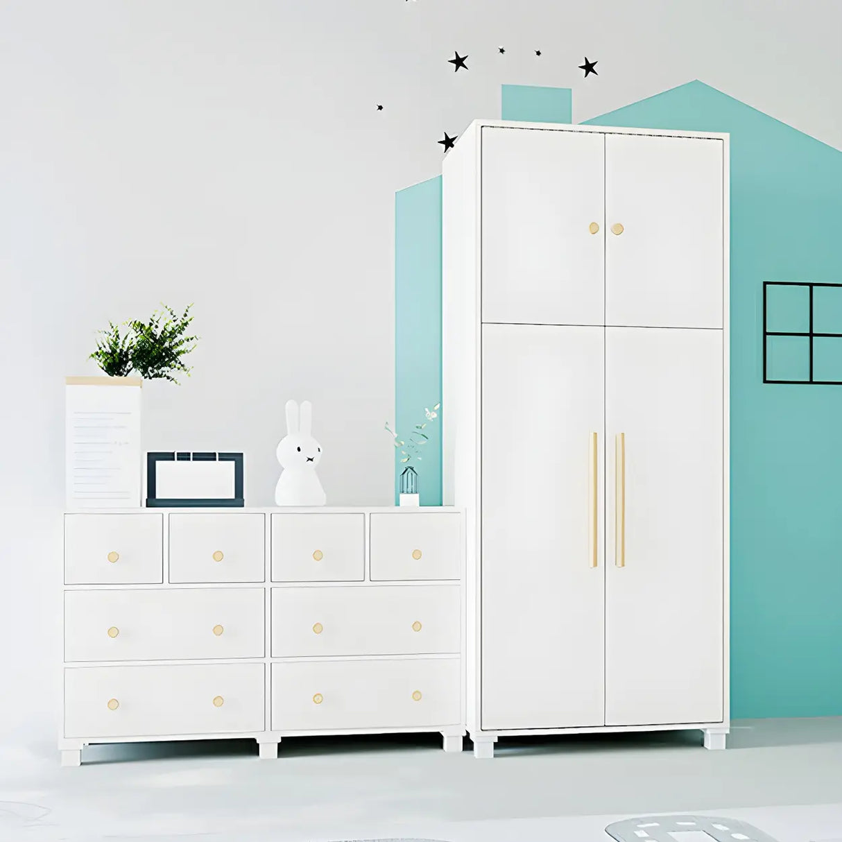 Grey Wood Tipover Restraint Device Dresser for Bedroom Image - 6