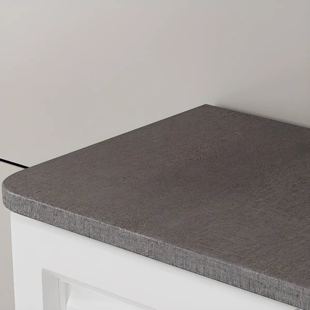 Grey Wooden Cabinet Drawers Rectangular TV Stand Image - 19