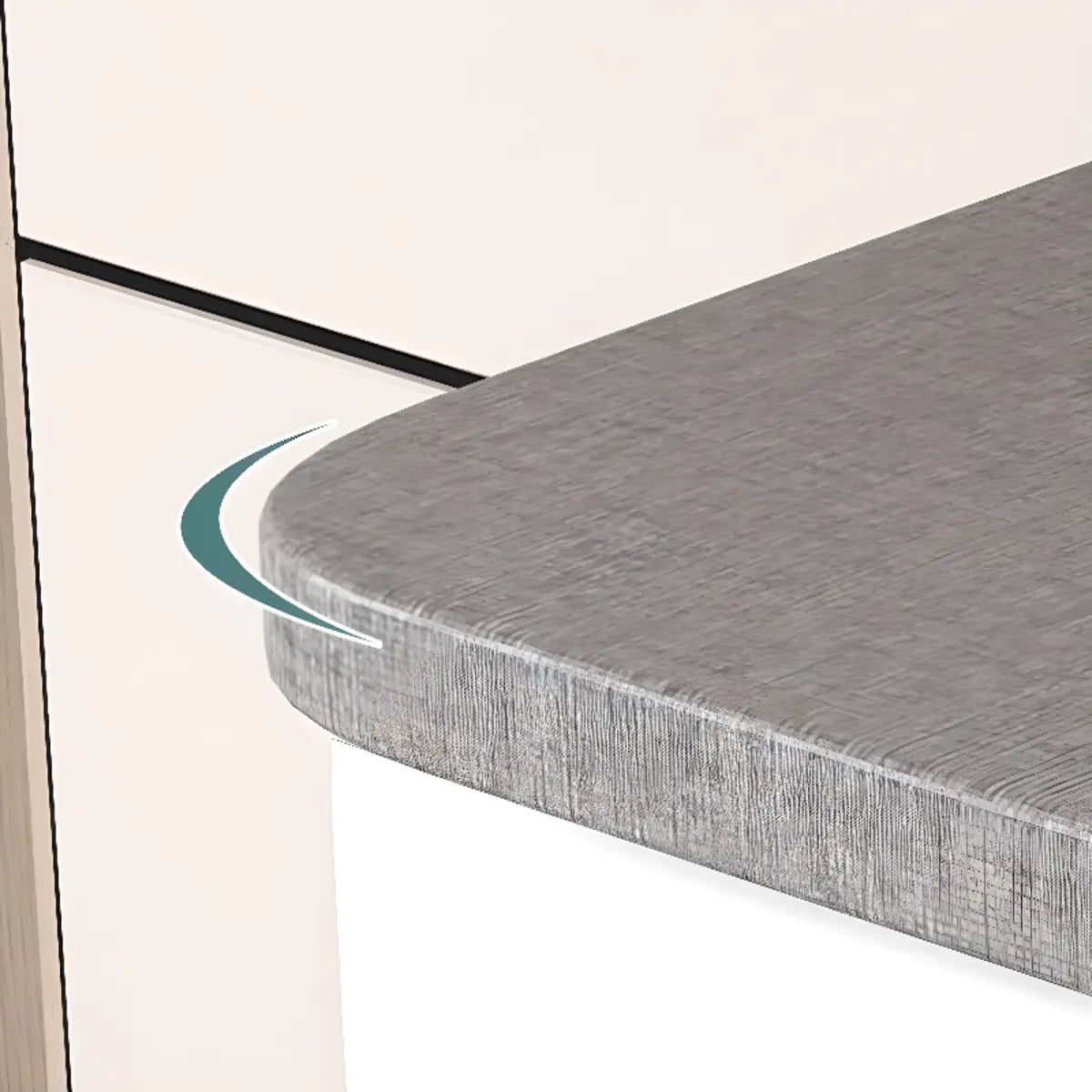 Grey Wooden Cabinet Drawers Rectangular TV Stand Image - 7