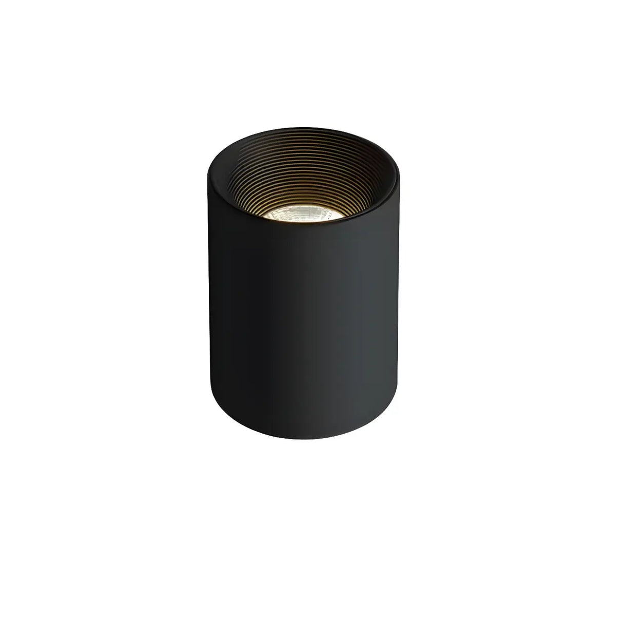 Hallway Black-White Cylinder LED Flush Mount Light Image - 10