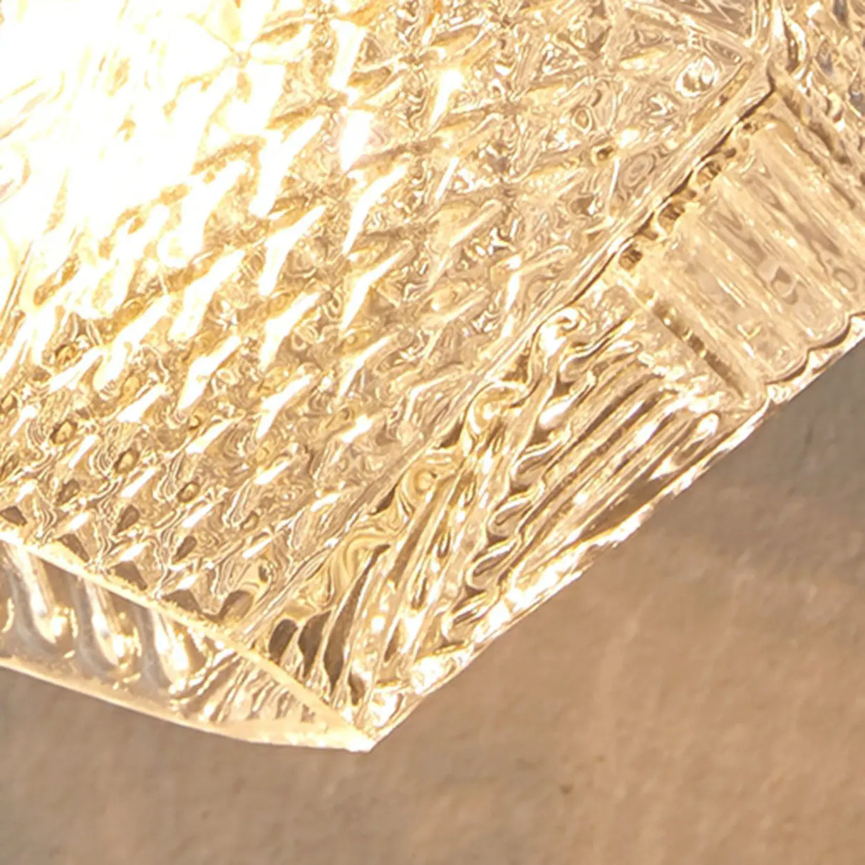 Hallway Gold Geometric Crystal Semi-Flush Mount Light Image - 11