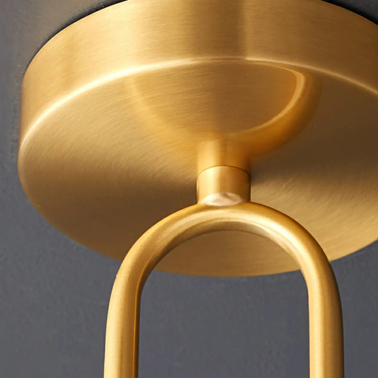 Hallway Gold Geometric Crystal Semi-Flush Mount Light Image - 12