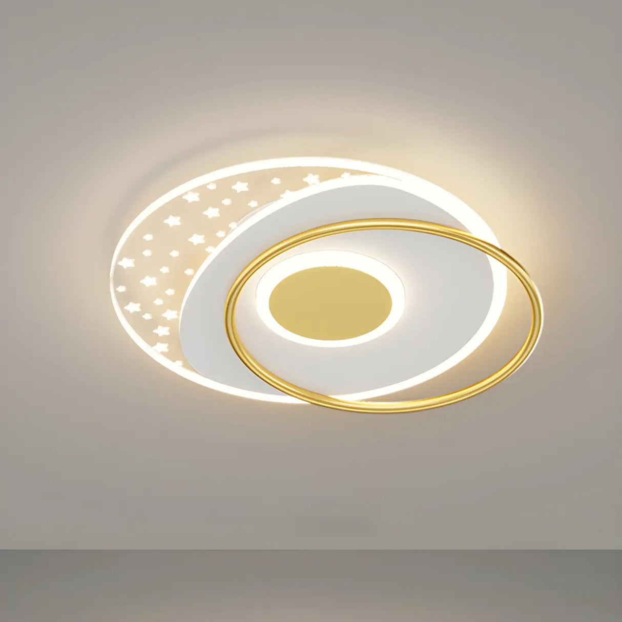 Hallway Mini Dimmable Gold Circle LED Flush Mount Light Image - 11