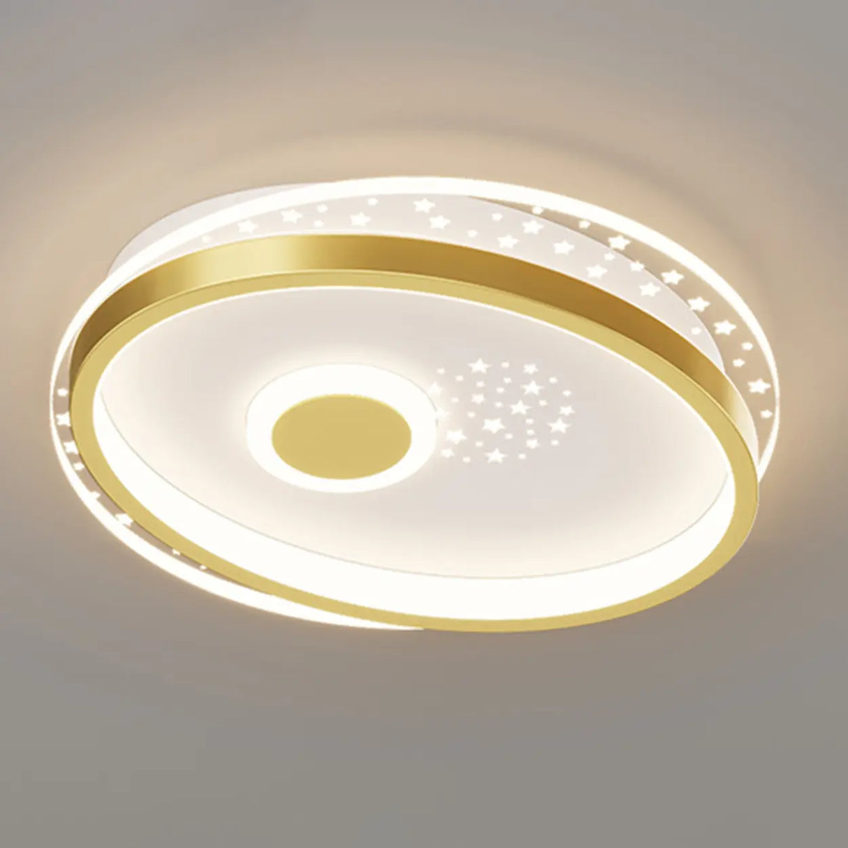 Hallway Mini Dimmable Gold Circle LED Flush Mount Light Image - 14