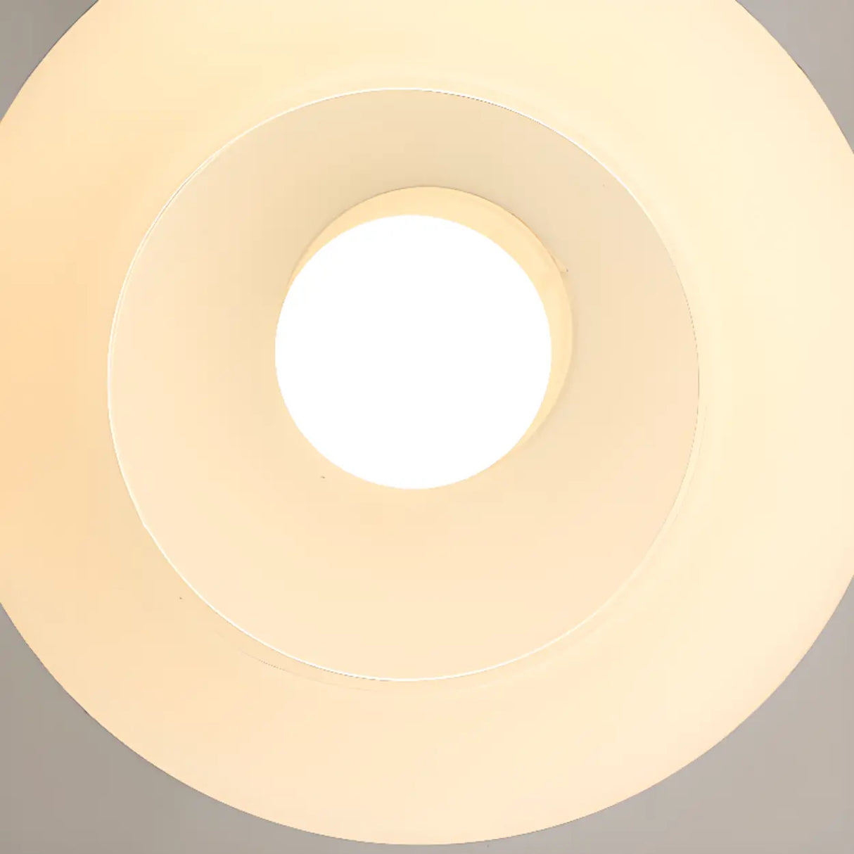 Hallway Walnut Drum Semi-Flush Mount Ceiling Light Image - 10