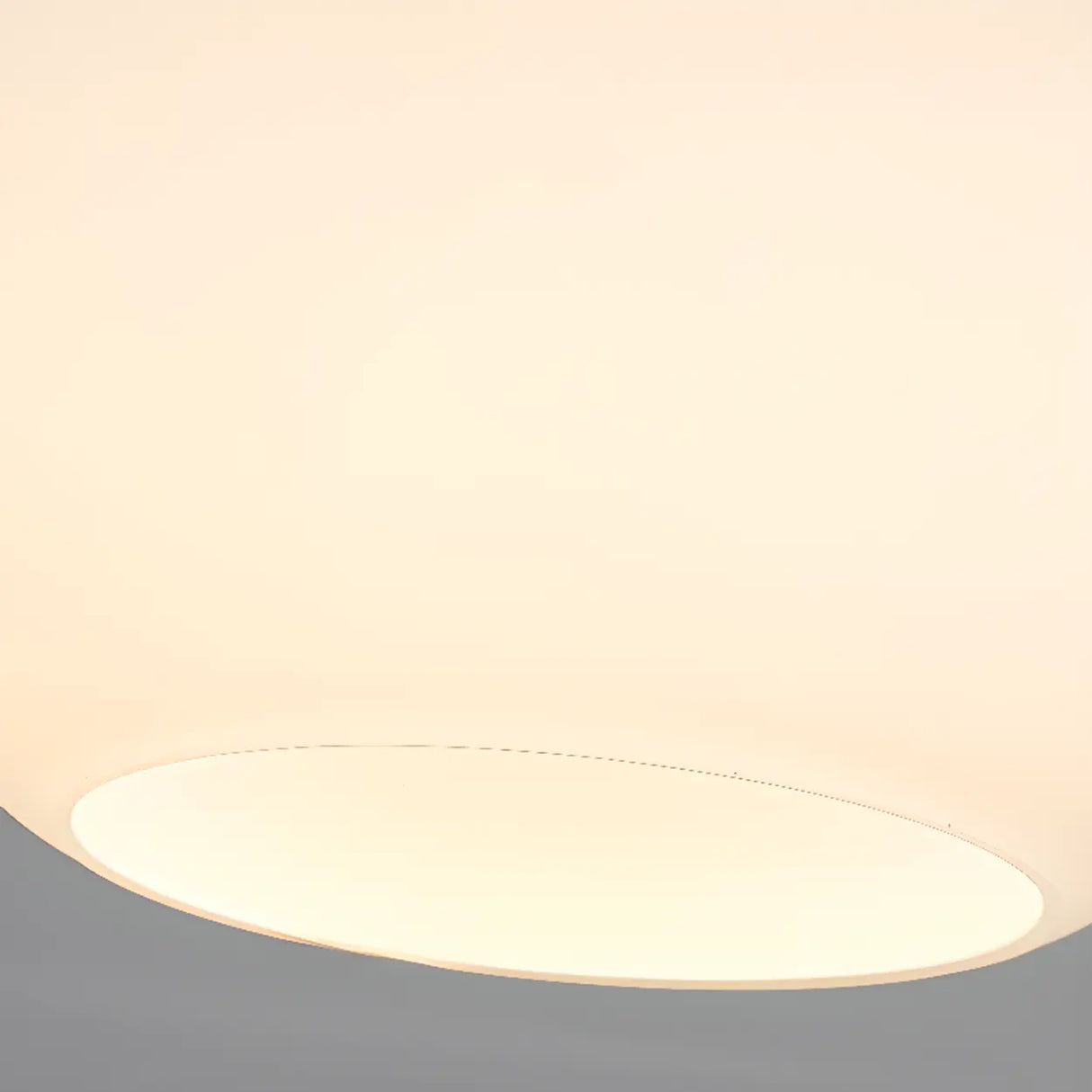 Hallway Walnut Drum Semi-Flush Mount Ceiling Light Image - 11