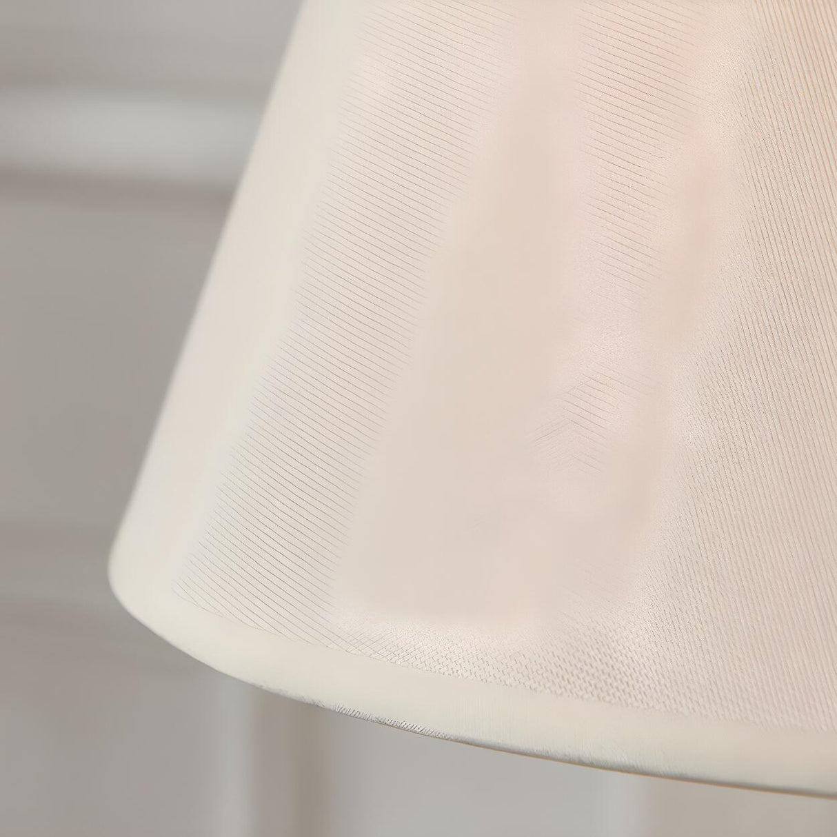 Hand-Painted Ceramic Base White Lampshade Table Lamp Image - 8