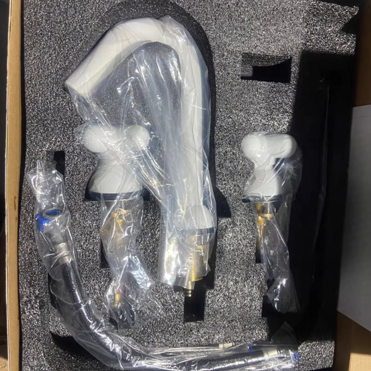 Handle Included L-Shape Copper Red Bathroom Sink Faucet Image - 11