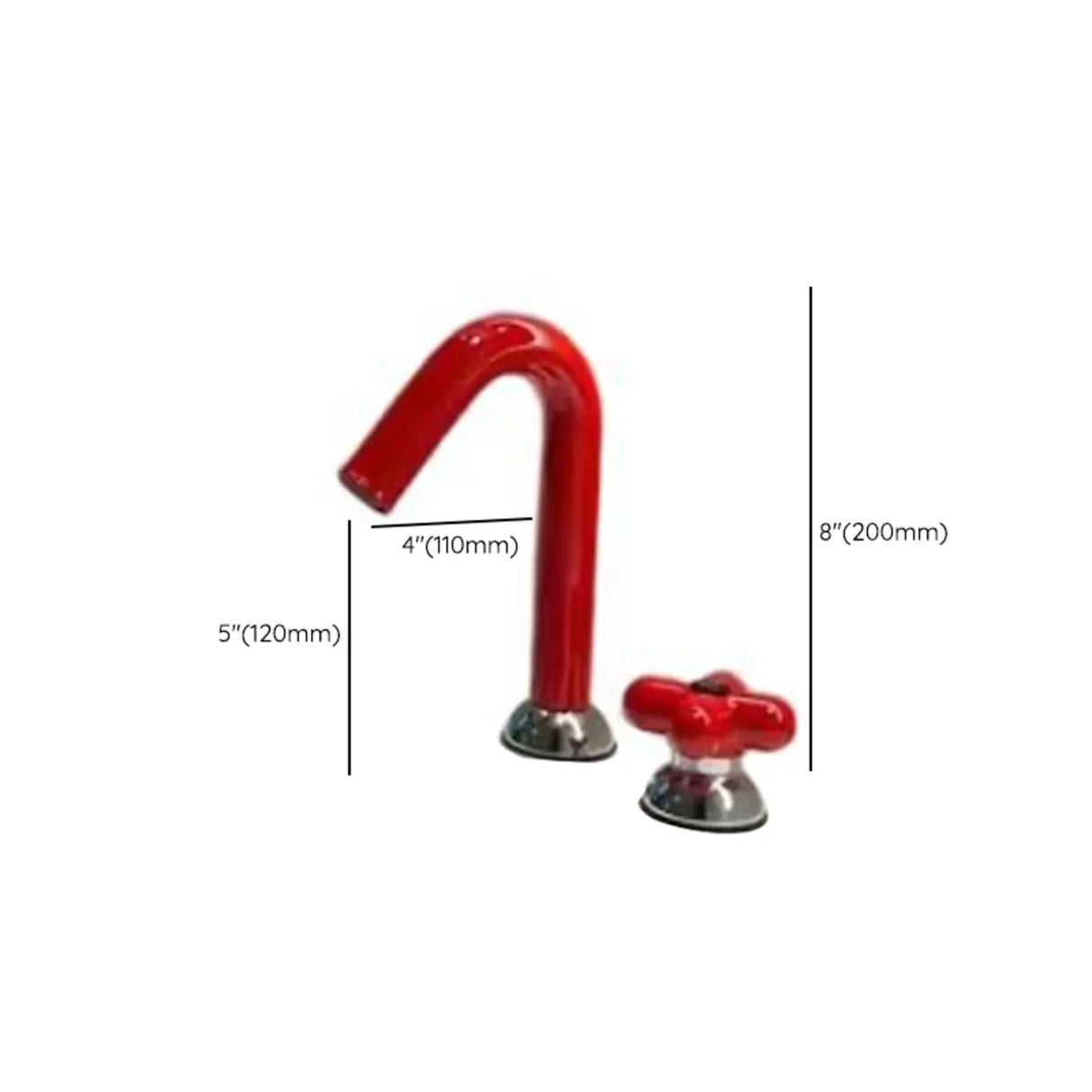 Handle Included L-Shape Copper Red Bathroom Sink Faucet Image - 15