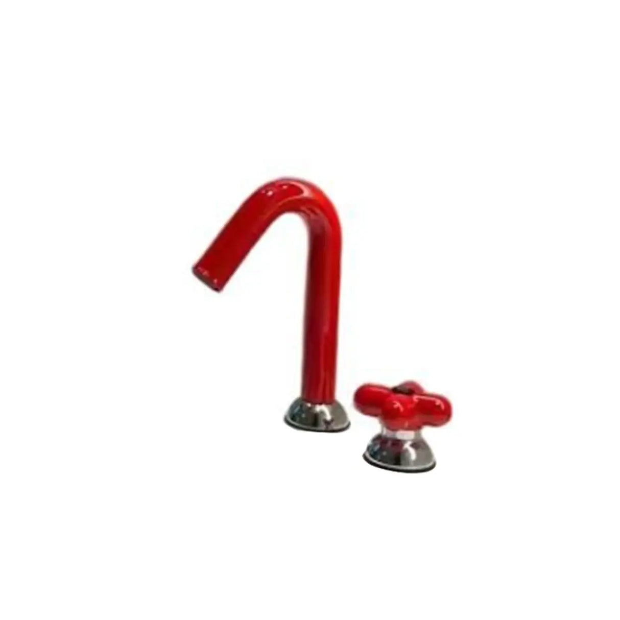 Handle Included L-Shape Copper Red Bathroom Sink Faucet Image - 8