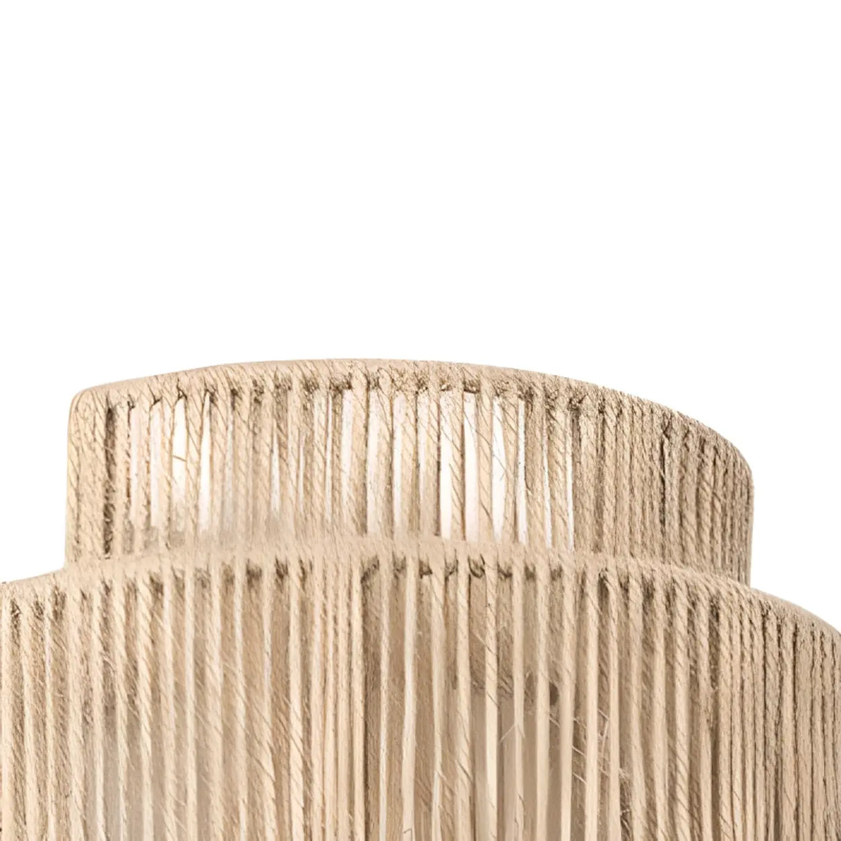 Handwoven Rustic Rope Beige Bedside Wall Sconce Image - 7