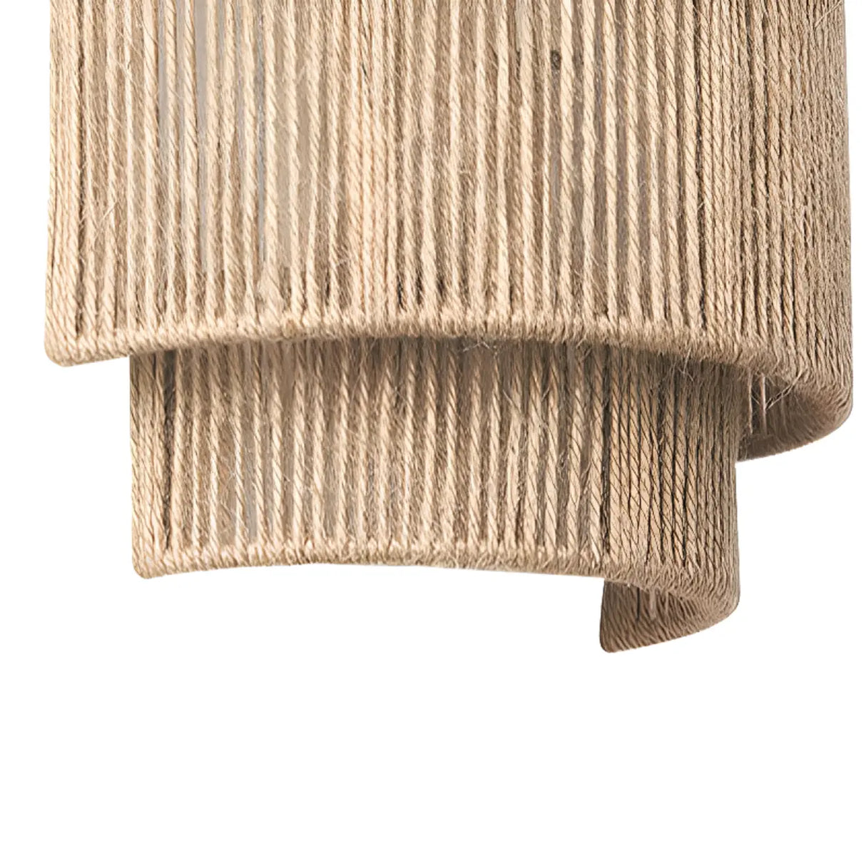 Handwoven Rustic Rope Beige Bedside Wall Sconce Image - 8