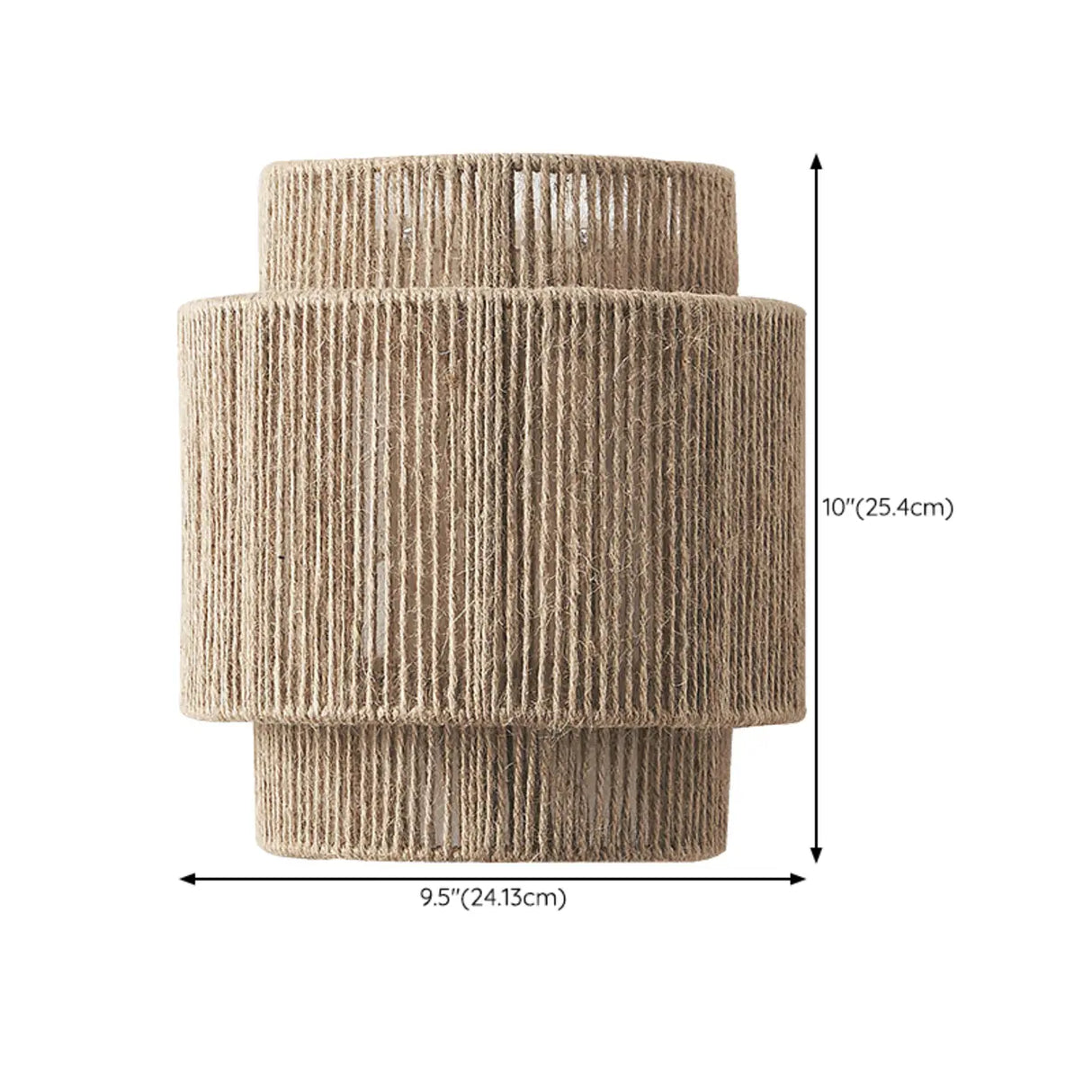 Handwoven Rustic Rope Beige Bedside Wall Sconce