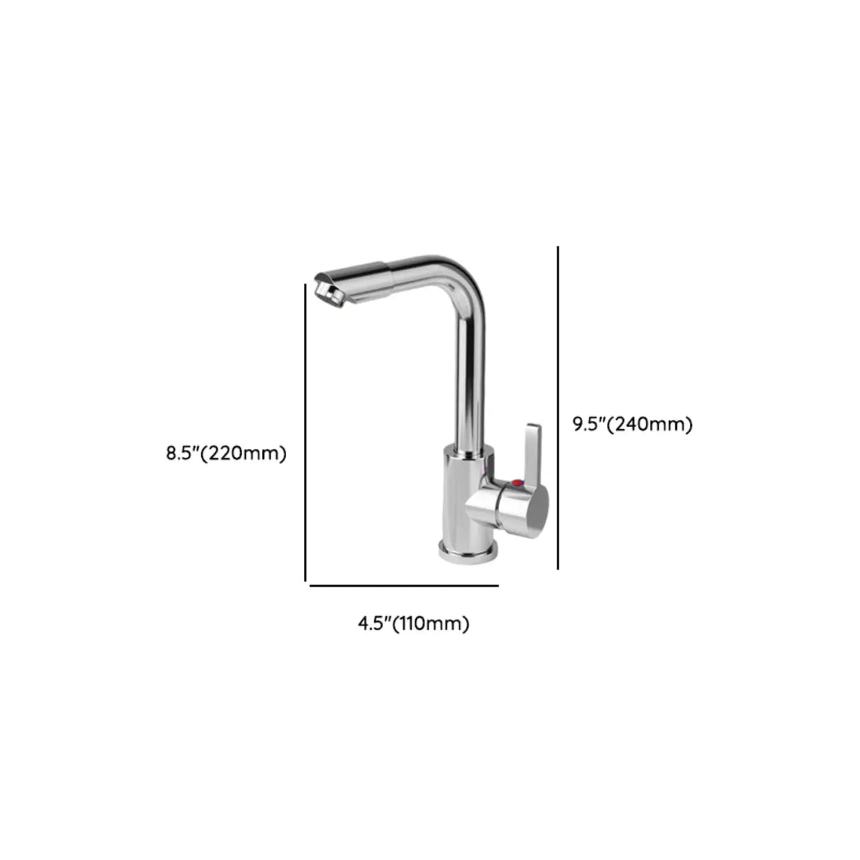 High Arc Copper Gold Touch Bathroom Faucet with Handle Image - 22