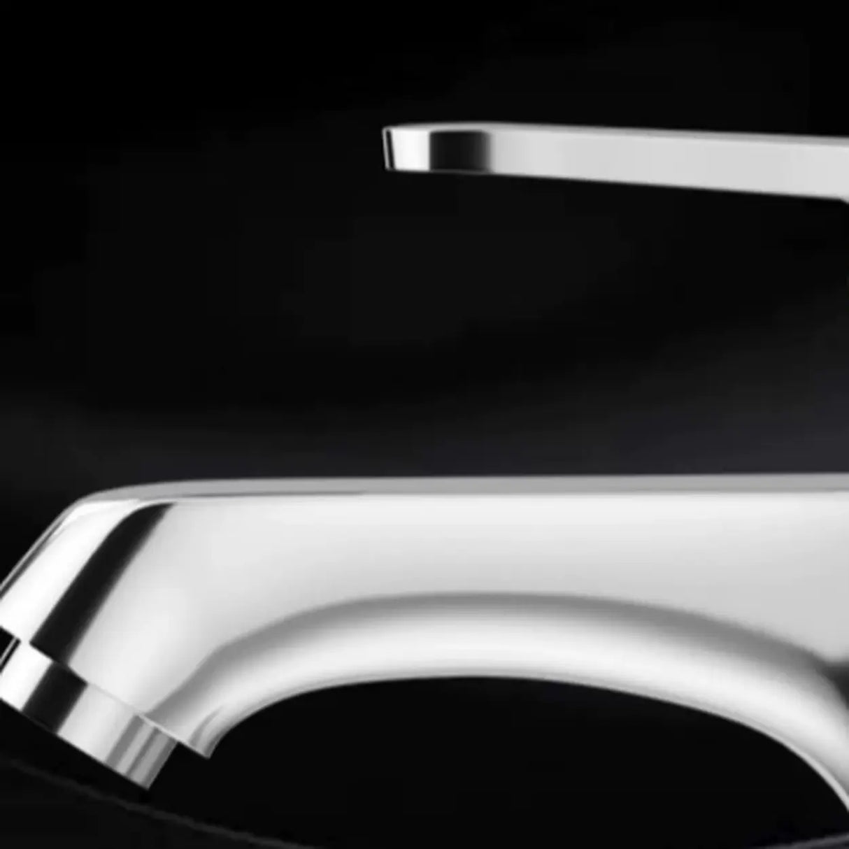 High Arc Copper Gold Touch Bathroom Faucet with Handle Image - 5