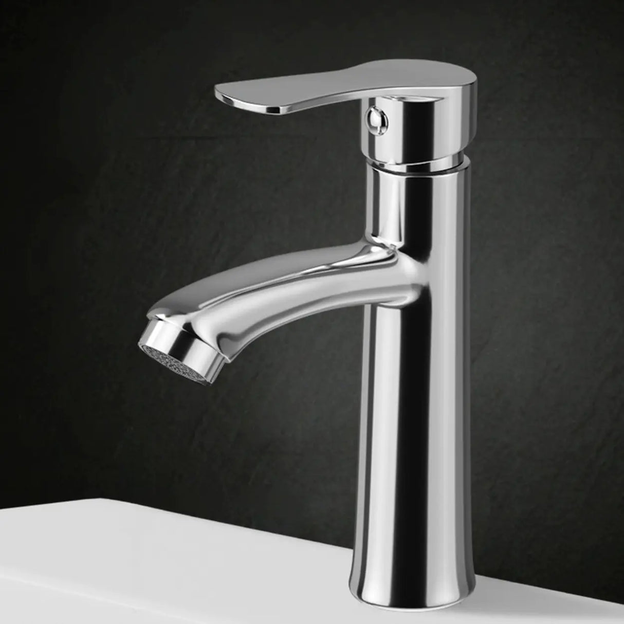 High Arc Copper Gold Touch Bathroom Faucet with Handle Image - 6