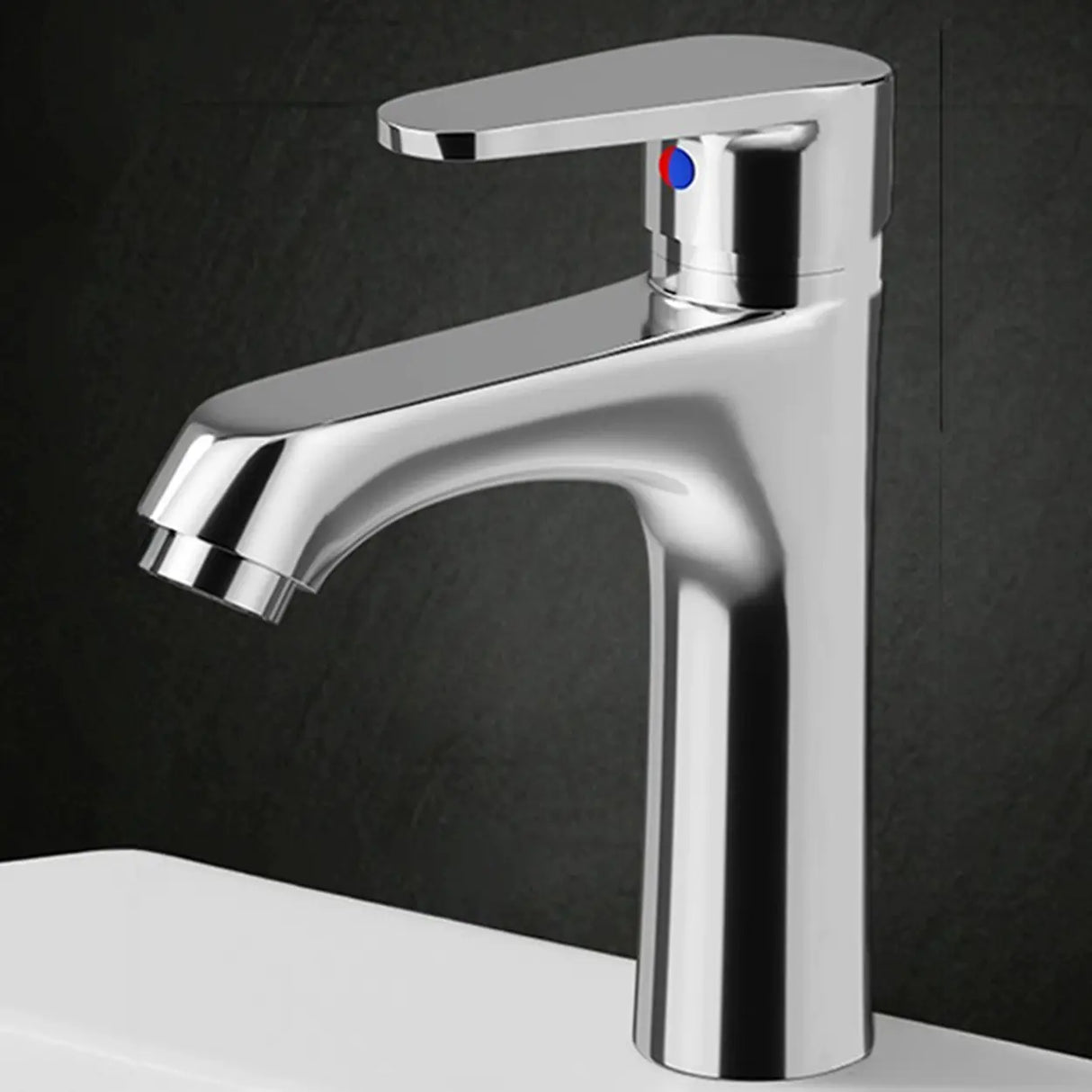 High Arc Copper Gold Touch Bathroom Faucet with Handle Image - 7