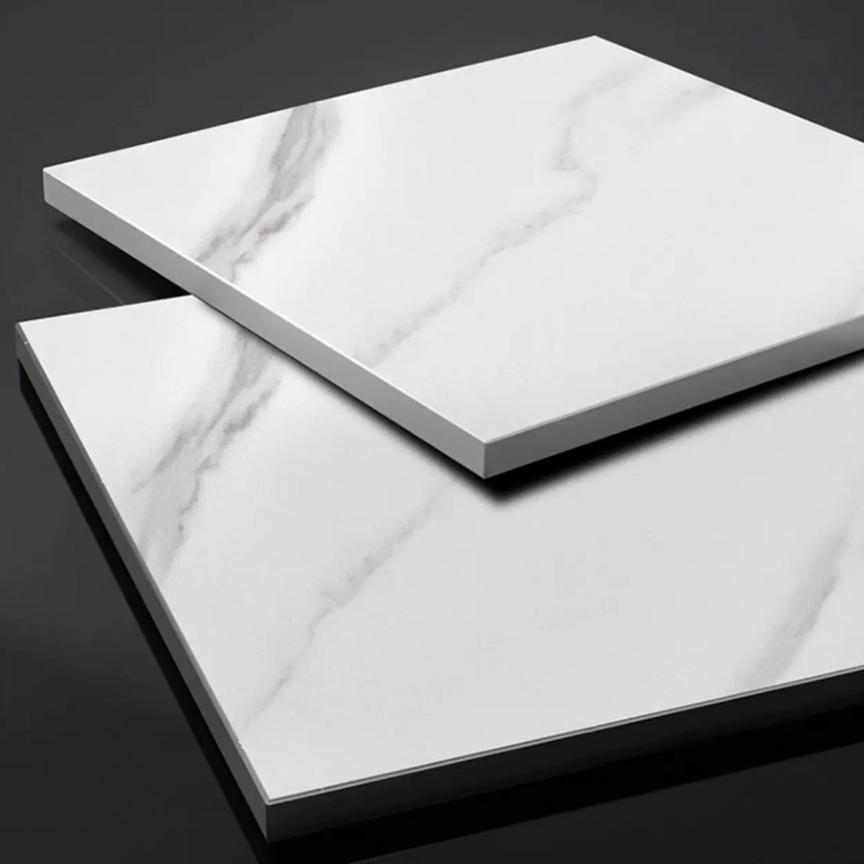 High Glossy Grey Stone Rectangle Drawers TV Stand Image - 6