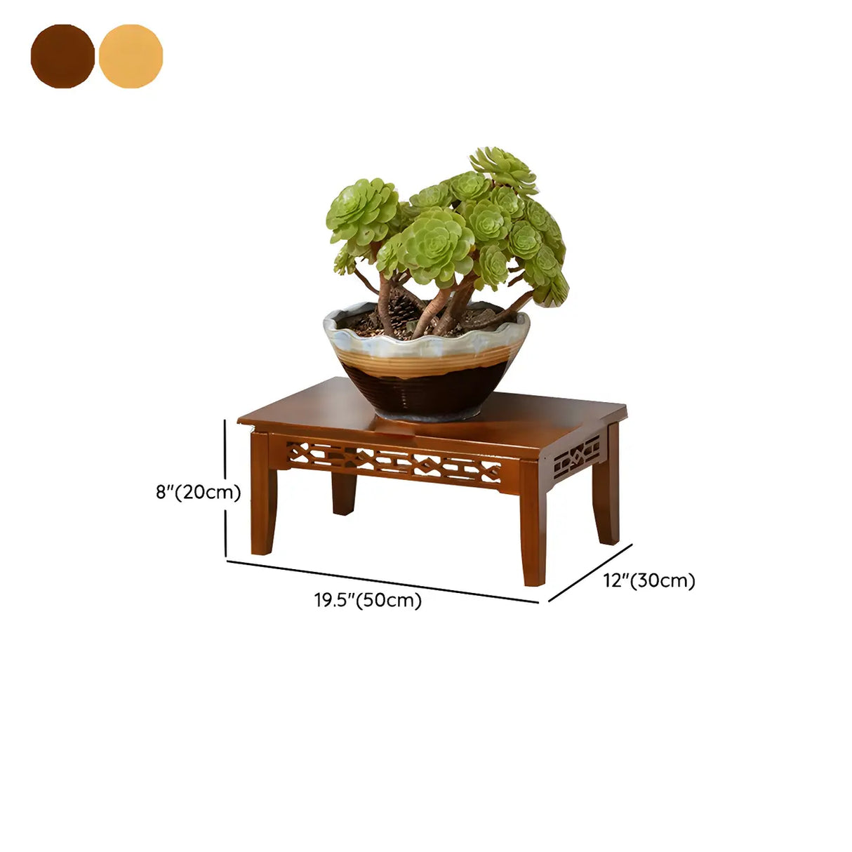 Home Display Modern Waterproof Square Bamboo Plant Stand Image - 33