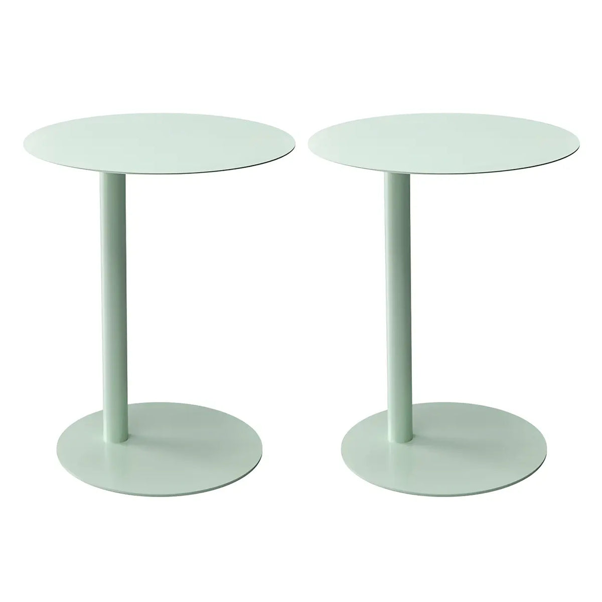 Colorful Round Metal C-Shaped Scandinavian Side Table Image - 23