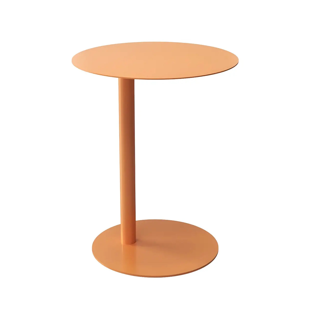 Colorful Round Metal C-Shaped Scandinavian Side Table Image - 20