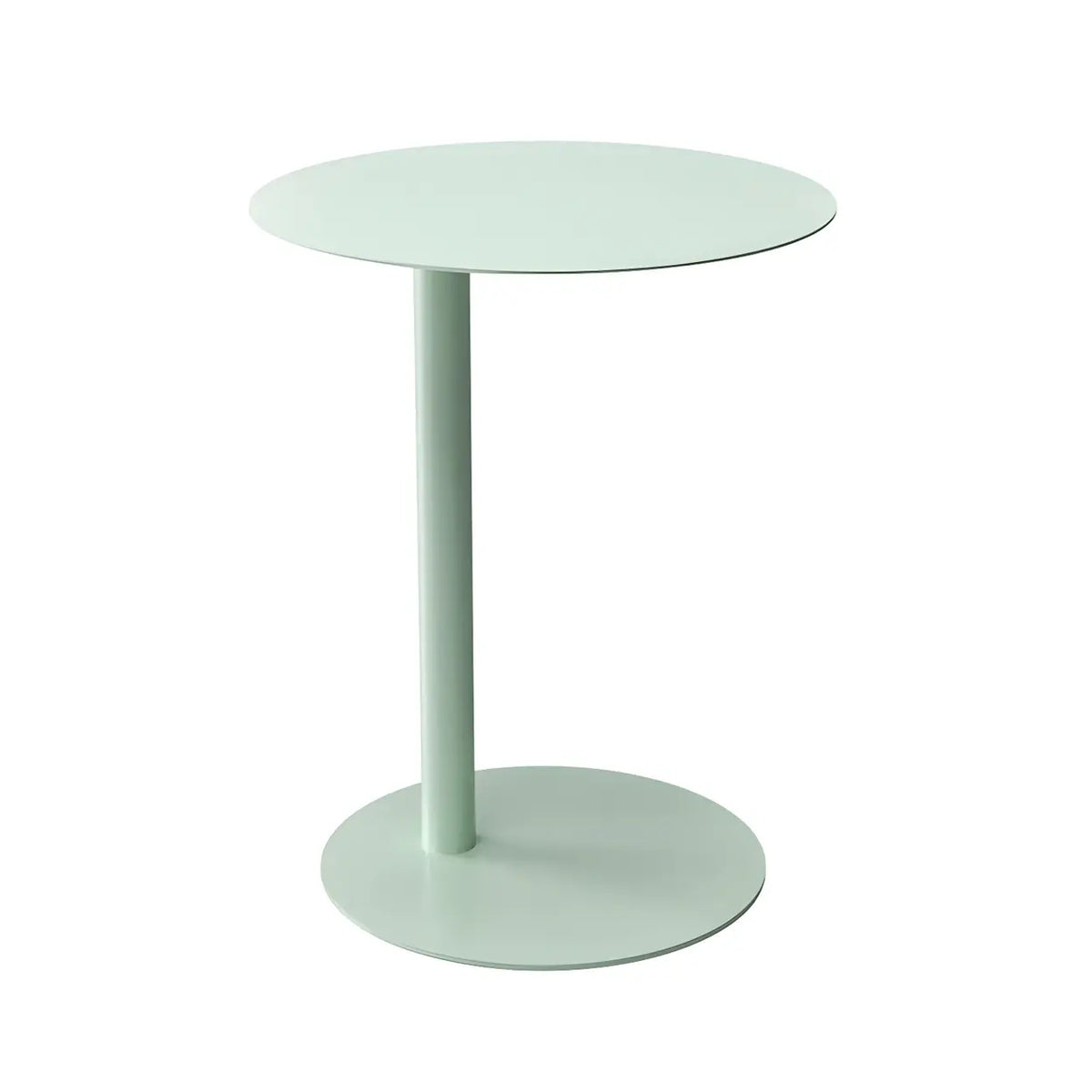 Colorful Round Metal C-Shaped Scandinavian Side Table Image - 22