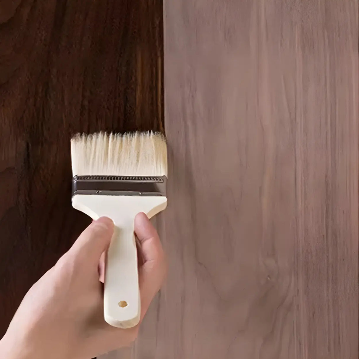 Horizontal Brown Rubberwood Double Dresser for Bedroom Image - 10