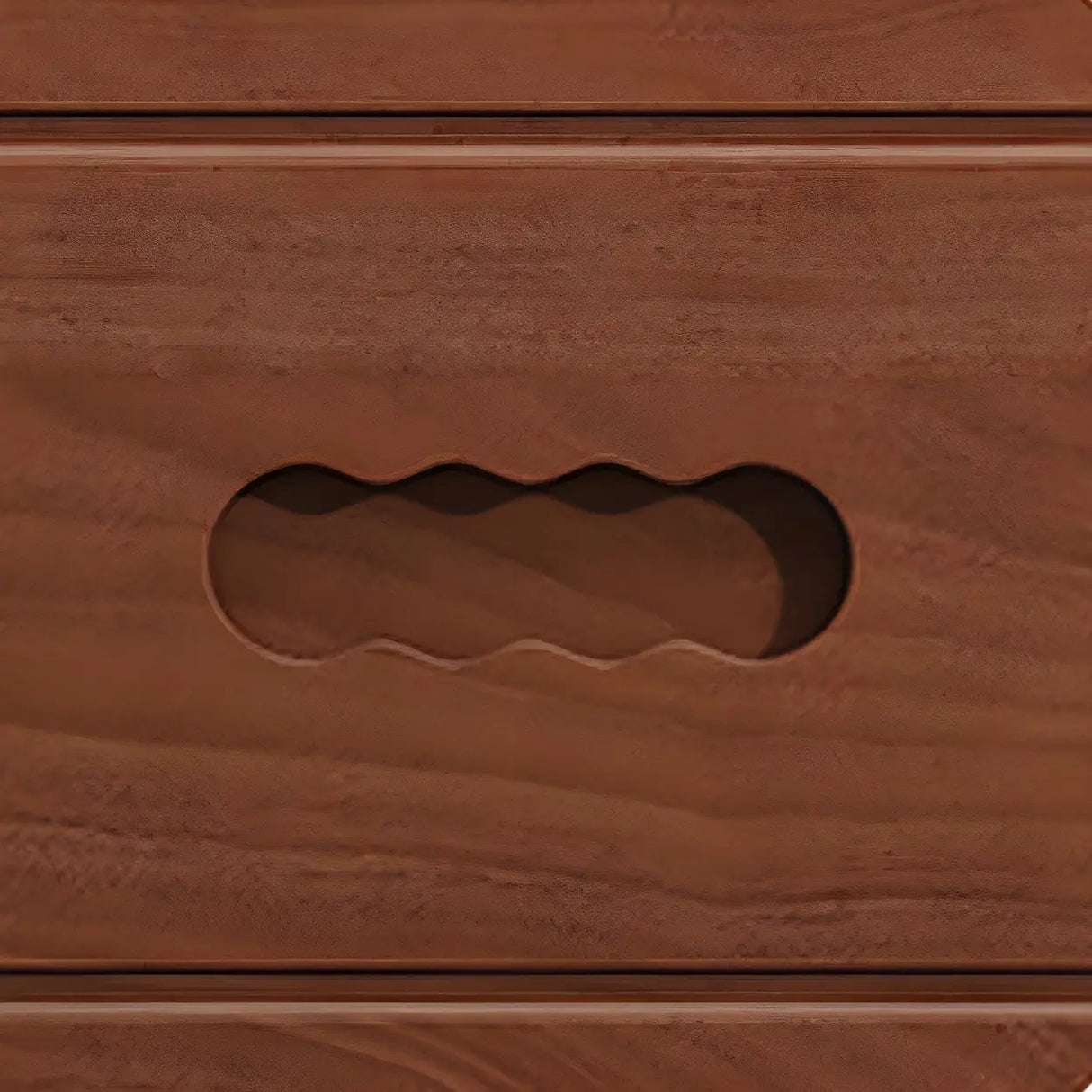 Horizontal Brown Rubberwood Double Dresser for Bedroom Image - 11