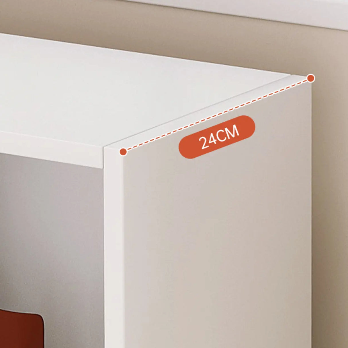 Horizontal Closed Back Cube Storage Bookcase White Image - 18