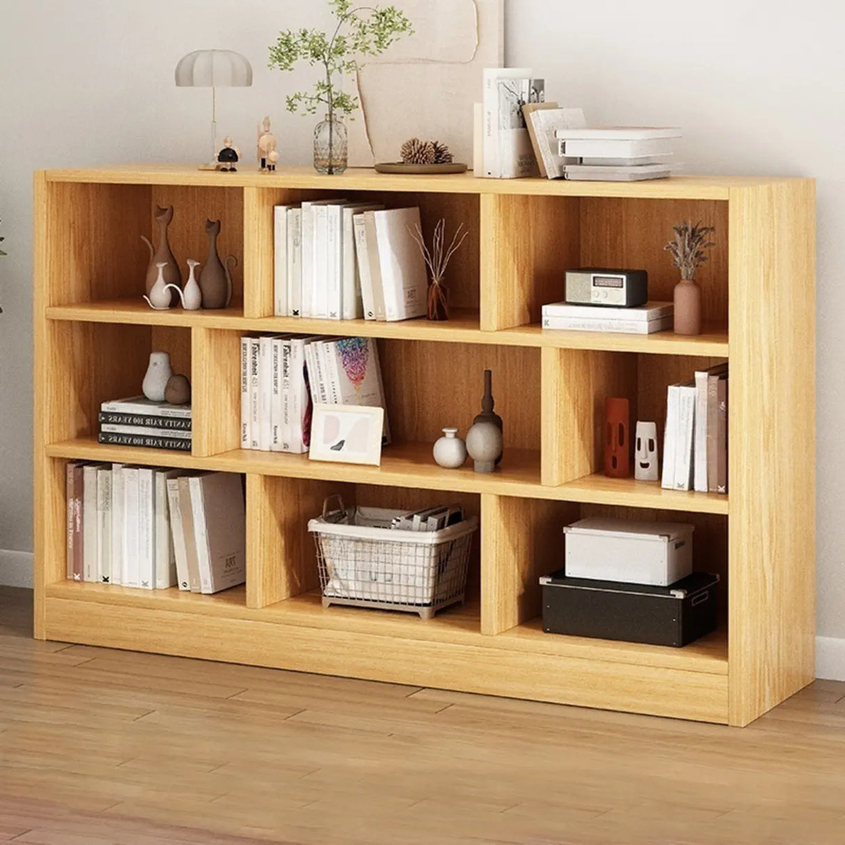 Horizontal Closed Back Cube Storage Bookcase White Image - 30