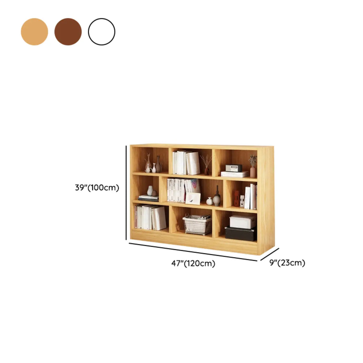 Horizontal Closed Back Cube Storage Bookcase White Image - 37