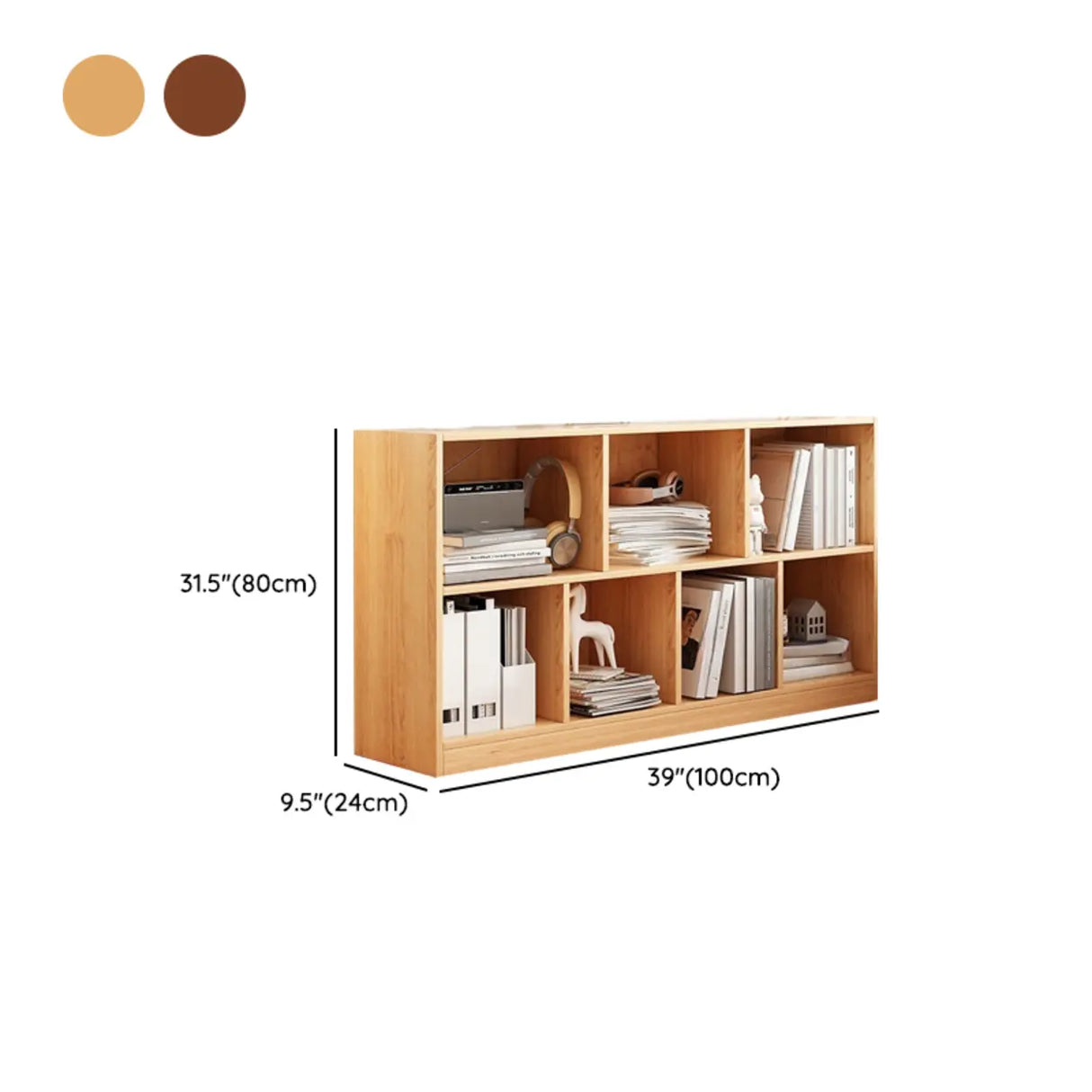 Horizontal Closed Back Cube Storage Bookcase White Image - 39