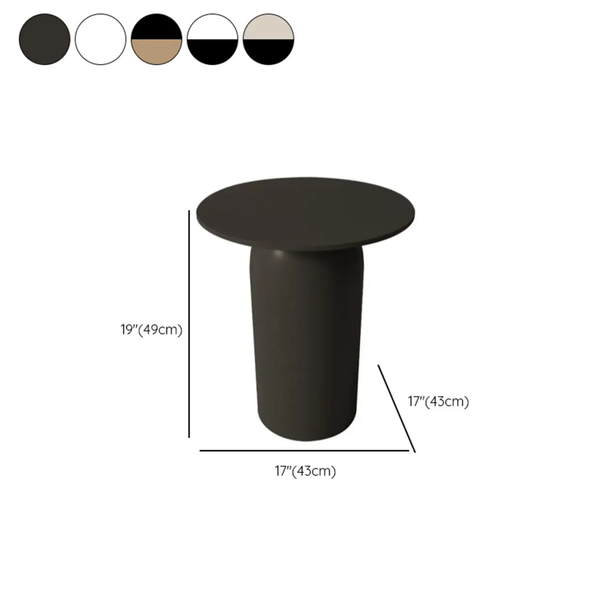 Indoor Modern White Stone Circular Nesting Coffee Table