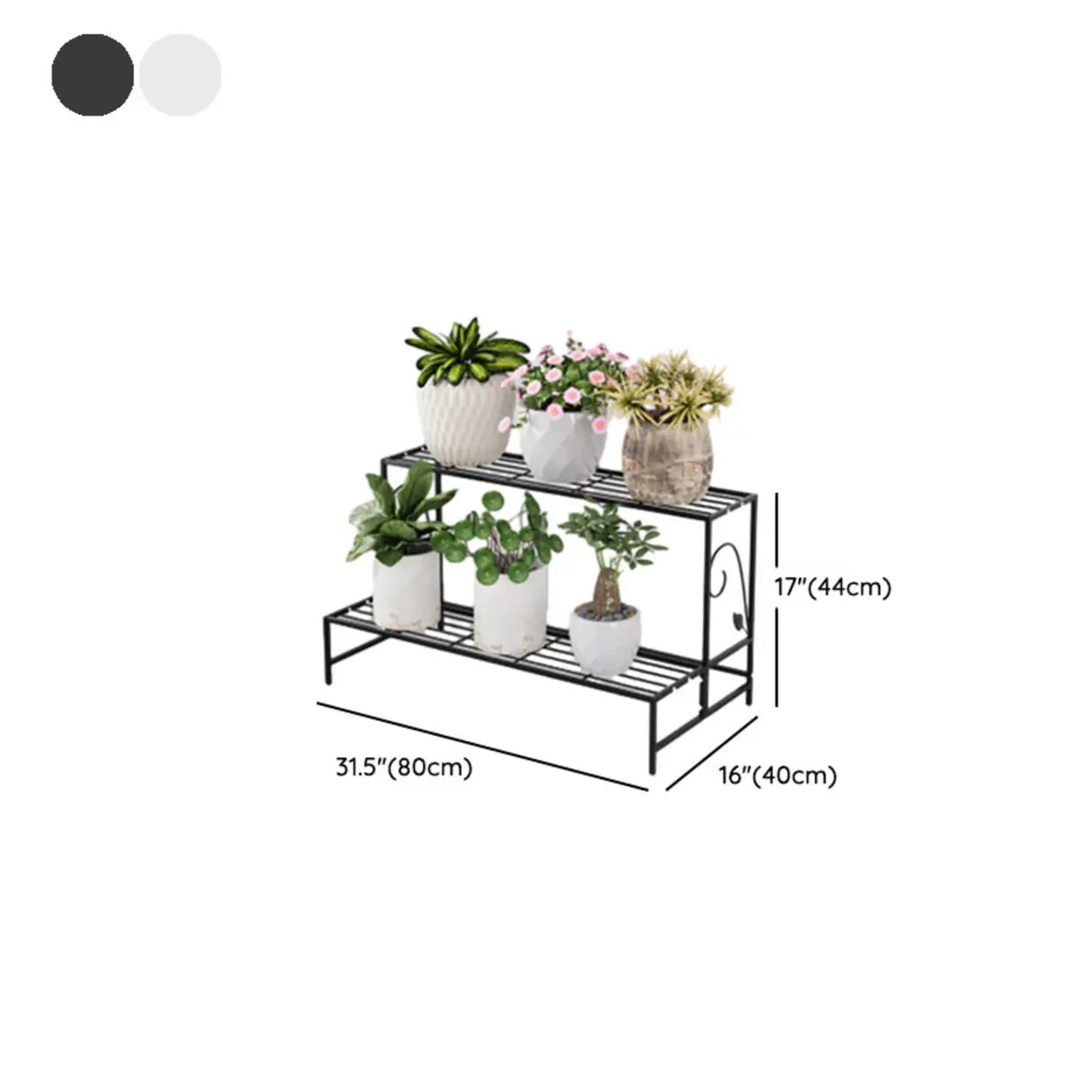 Indoor Rectangular Metal Frame Mesh Plant Stand White