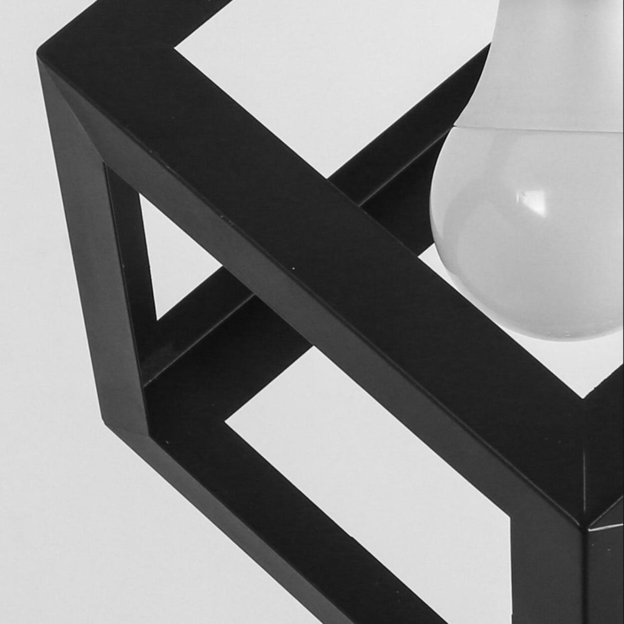 Industrial 3 Light Metal Black Cube Pendant Light Image - 12