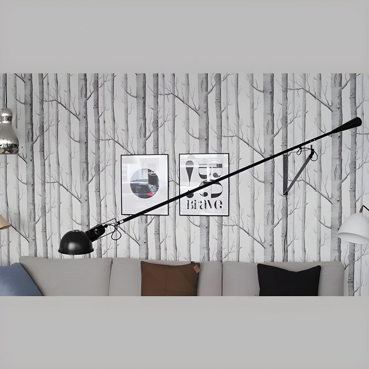 Industrial Adjustable Black Dome Swing Arm Wall Sconce Image - 15