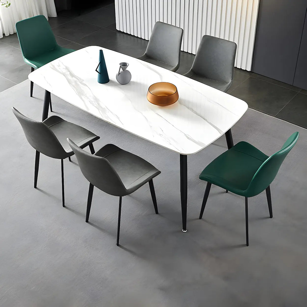 Industrial Black Metal Leg Leather Dining Arm Chair Image - 15