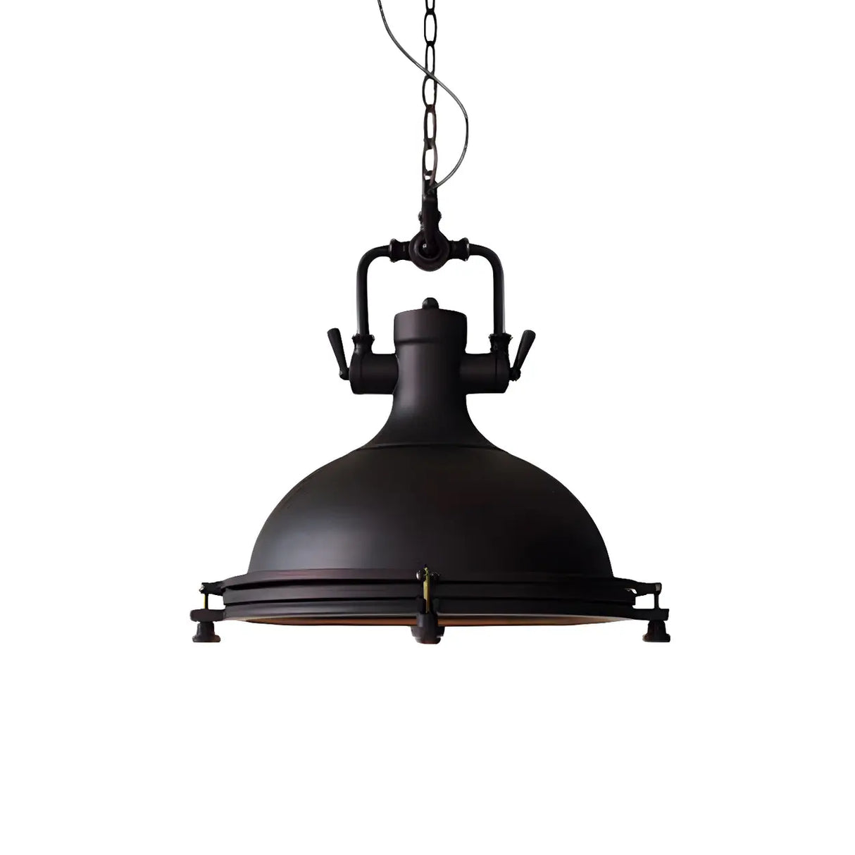 Industrial Black Metal Pot Shape Hanging Pendant Light Image - 4