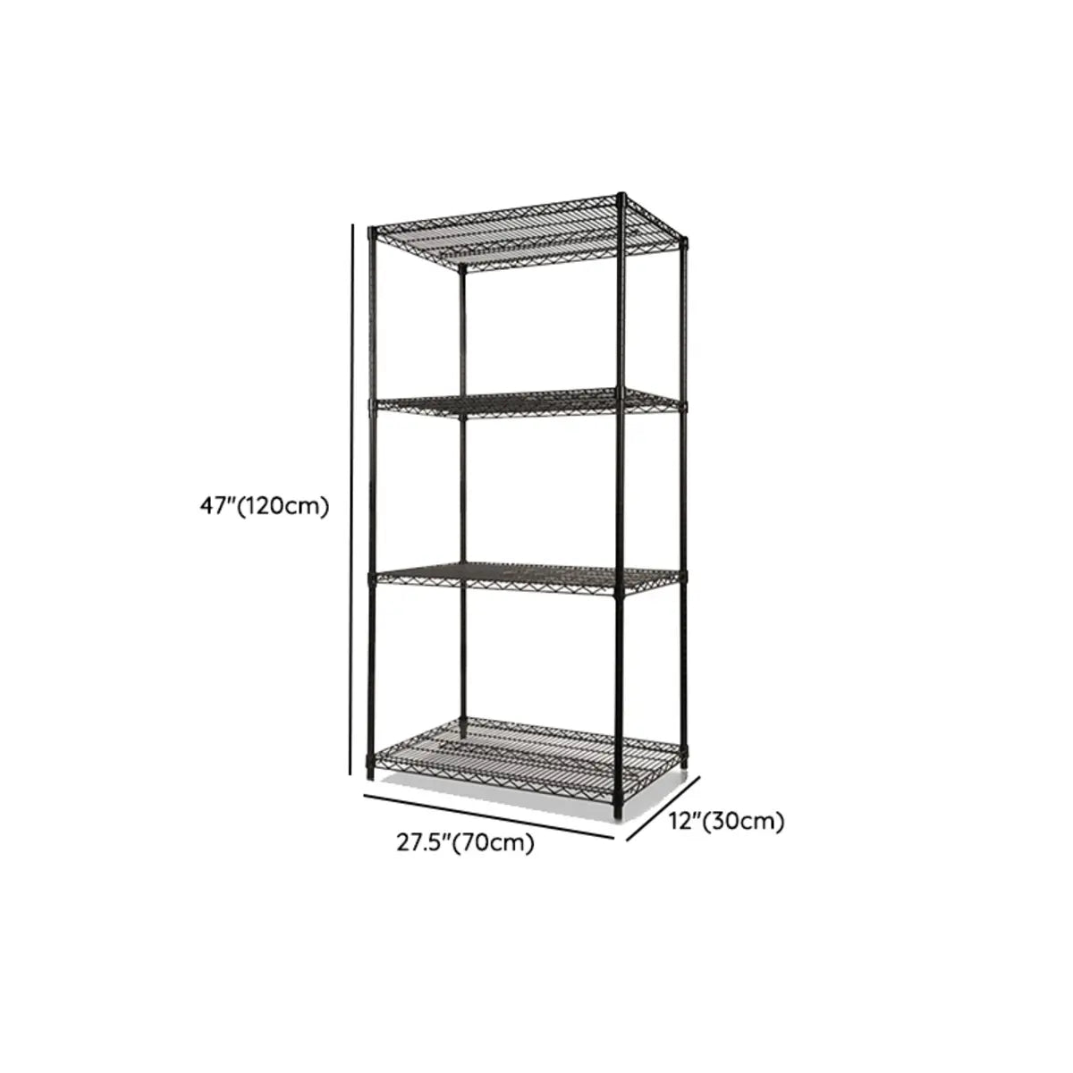Industrial Black Rectangle Metal 4 Tiers Plant Stand Image - 24