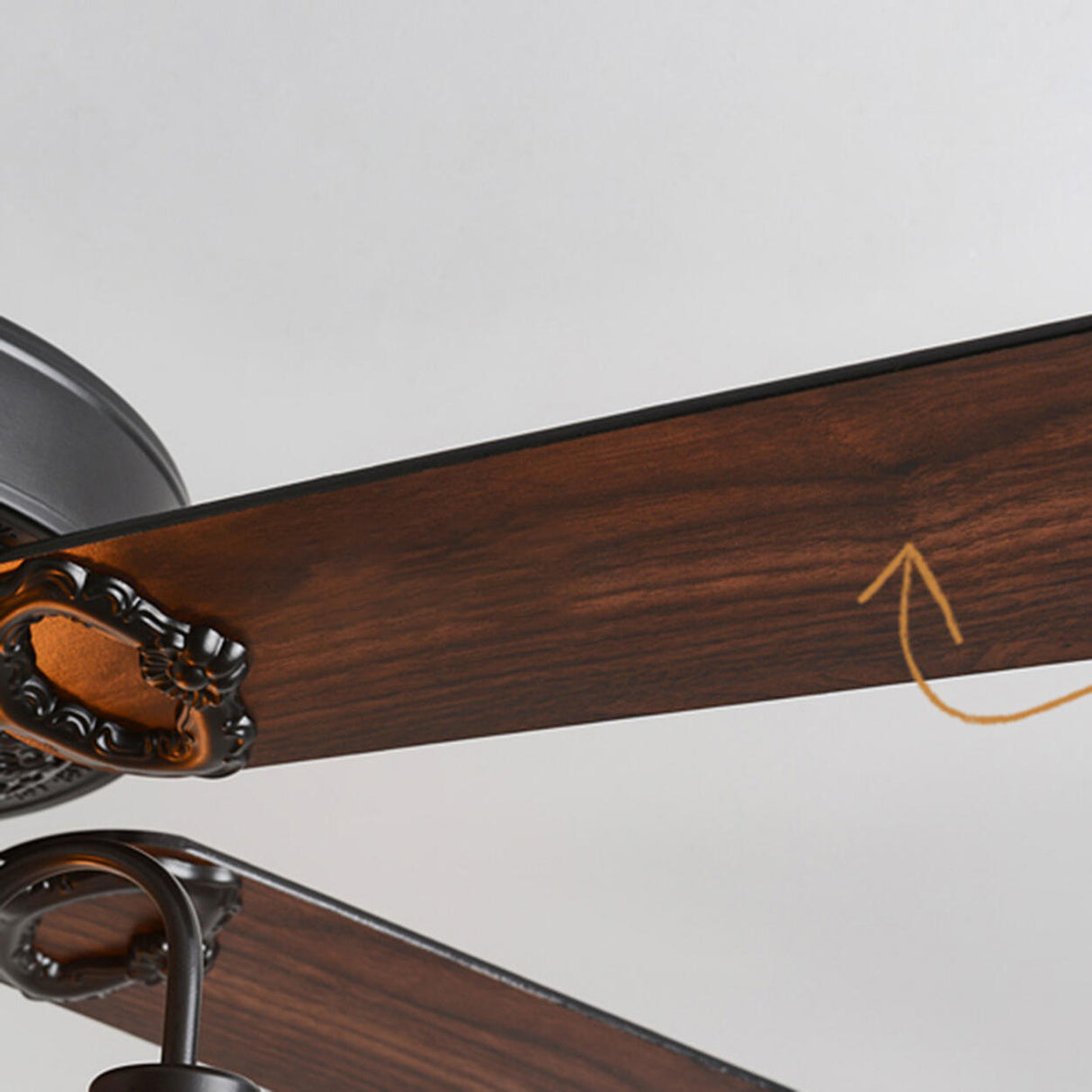 Industrial Brown Wood 5 Blades Ceiling Fan with Light Image - 7