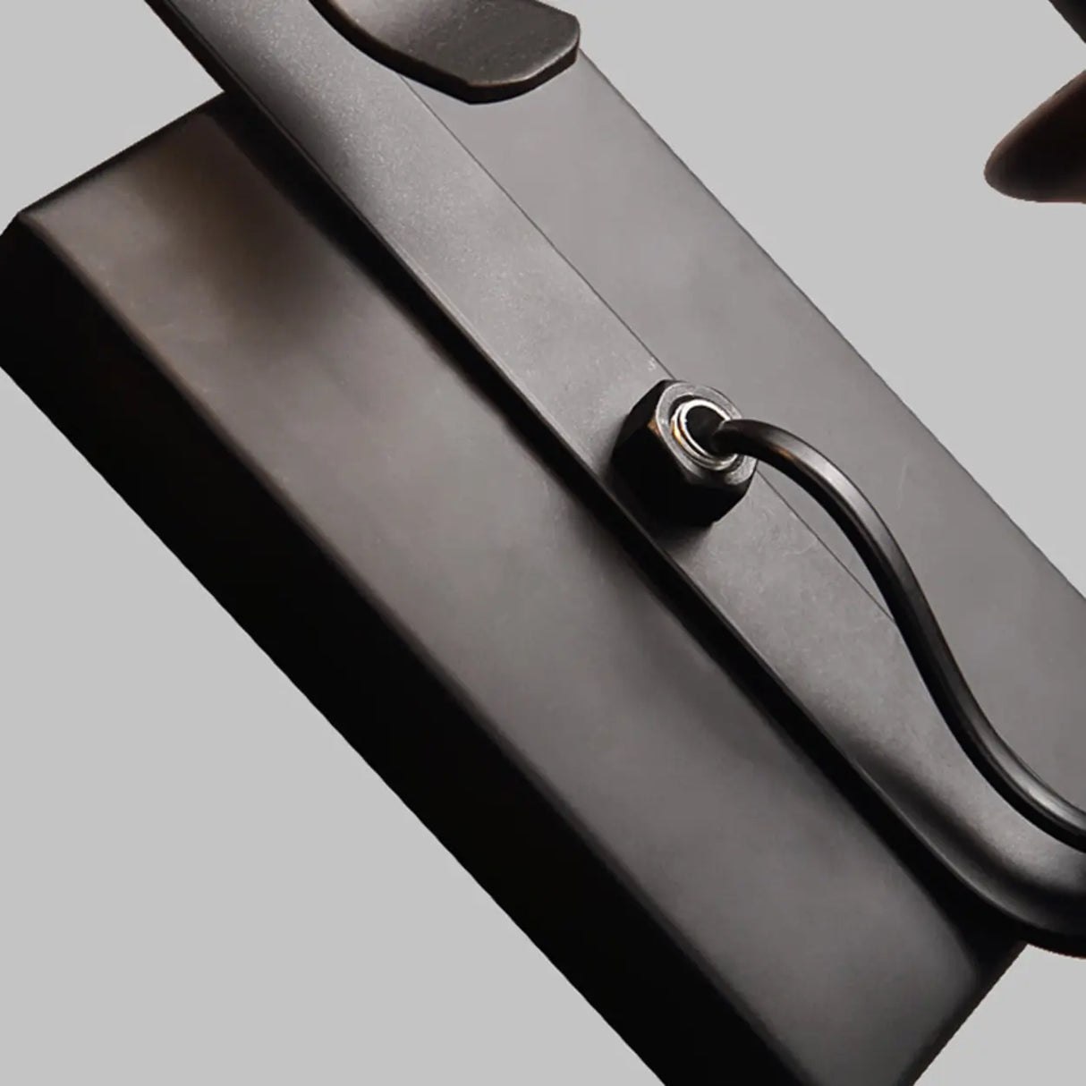 Industrial Clear Glass Black Geometric Wall Sconce Image - 7