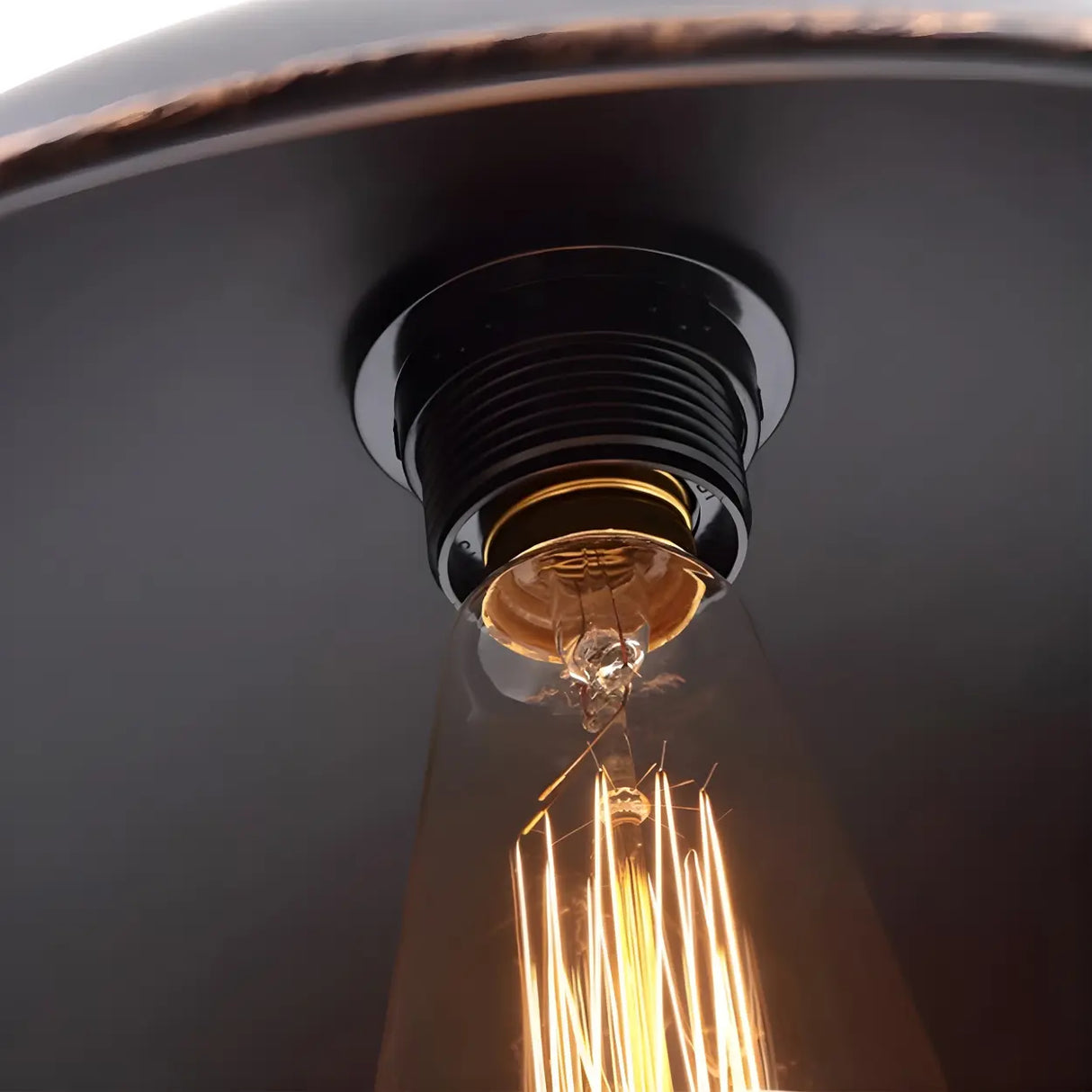 Industrial Cone Metal Outdoor Black Mini Wall Light Image - 12