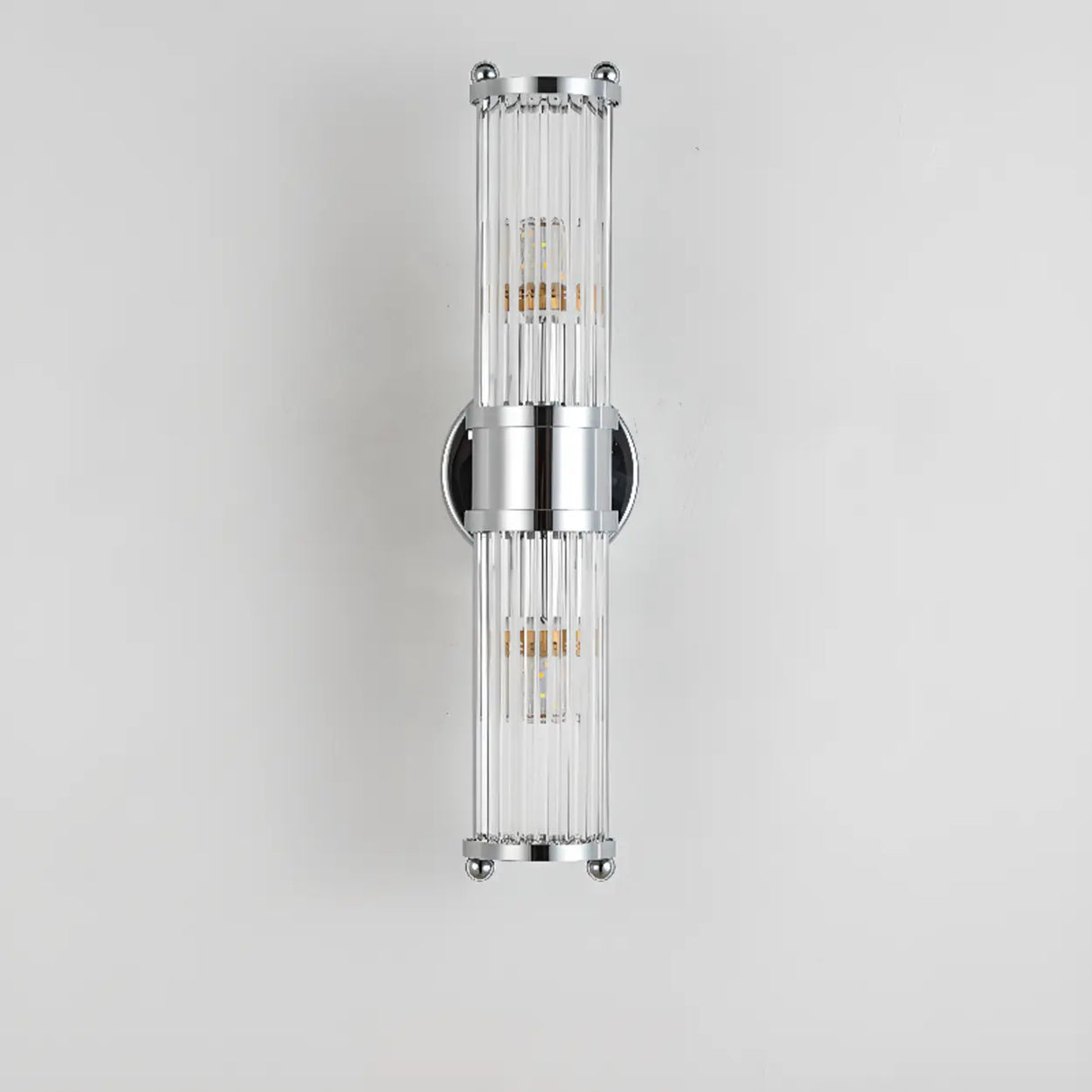 Industrial Cylindrical Crystal Glass Wall Sconce Image - 16