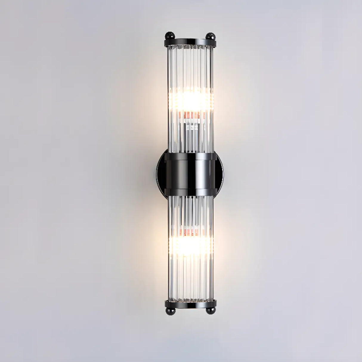 Industrial Cylindrical Crystal Glass Wall Sconce Image - 21