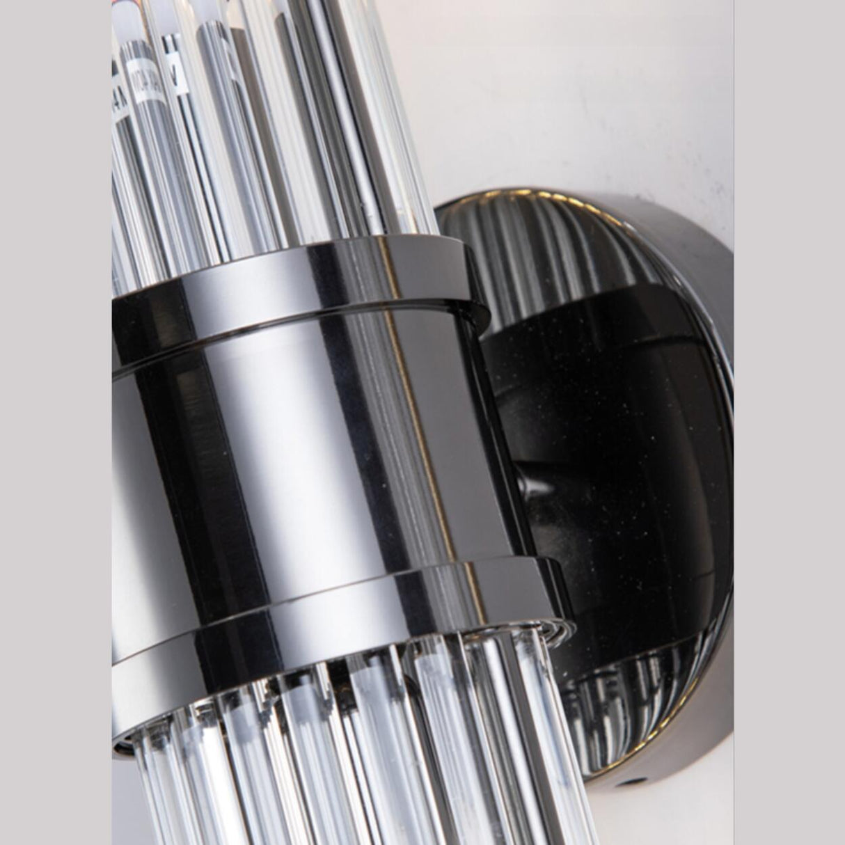 Industrial Cylindrical Crystal Glass Wall Sconce Image - 26