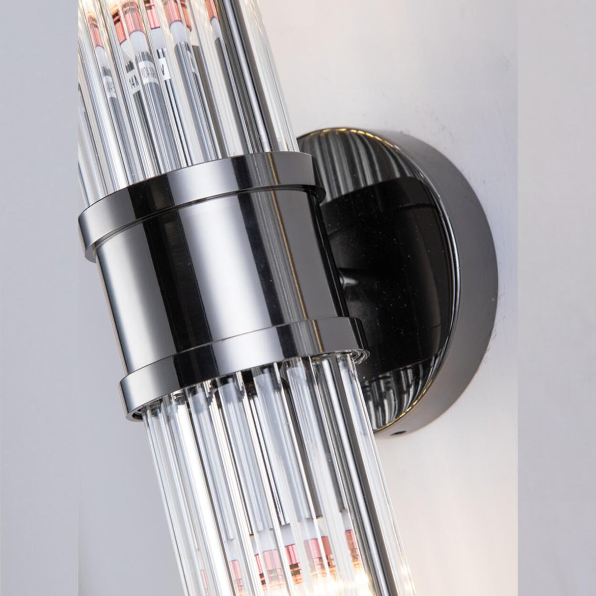 Industrial Cylindrical Crystal Glass Wall Sconce Image - 29