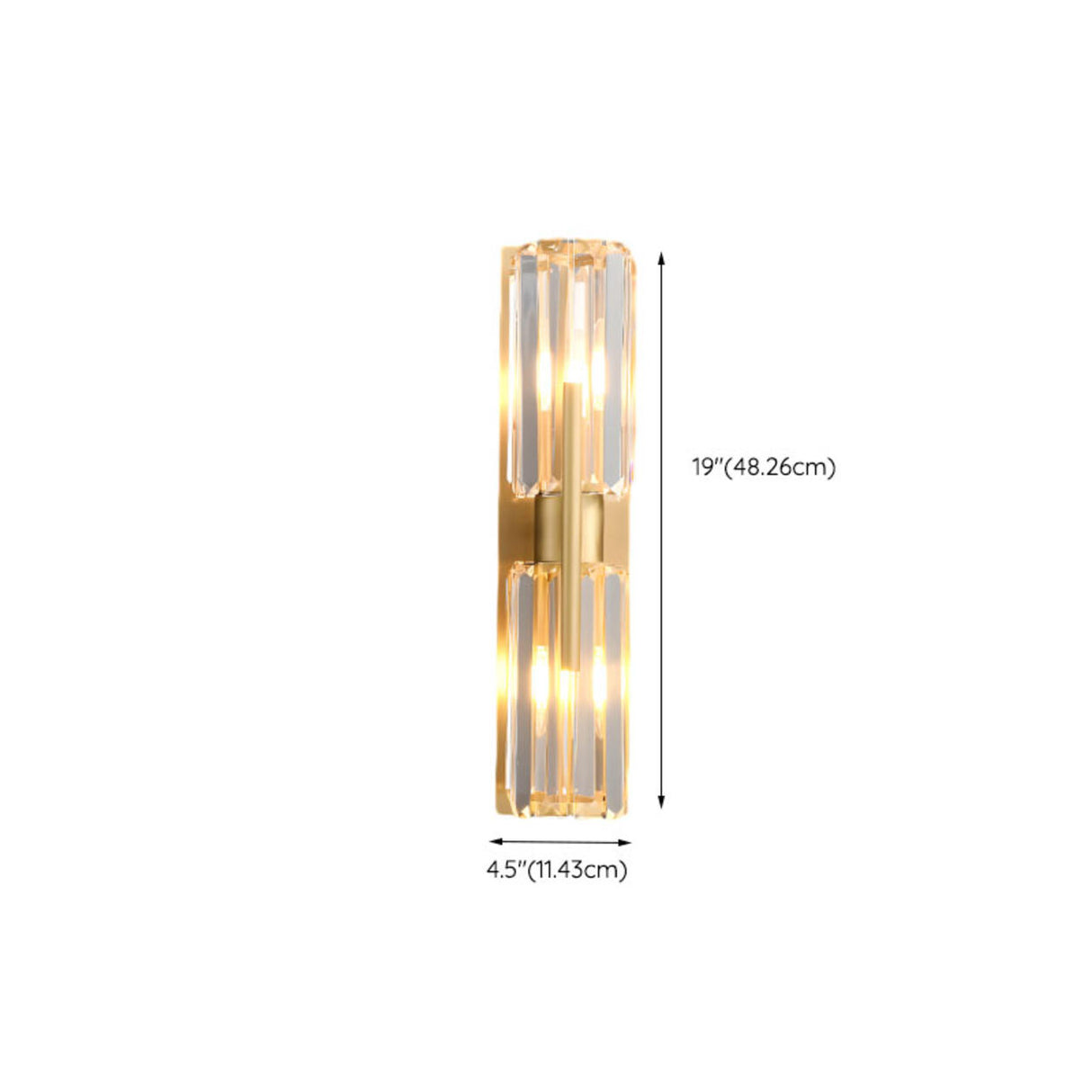 Industrial Cylindrical Crystal Glass Wall Sconce Image - 34