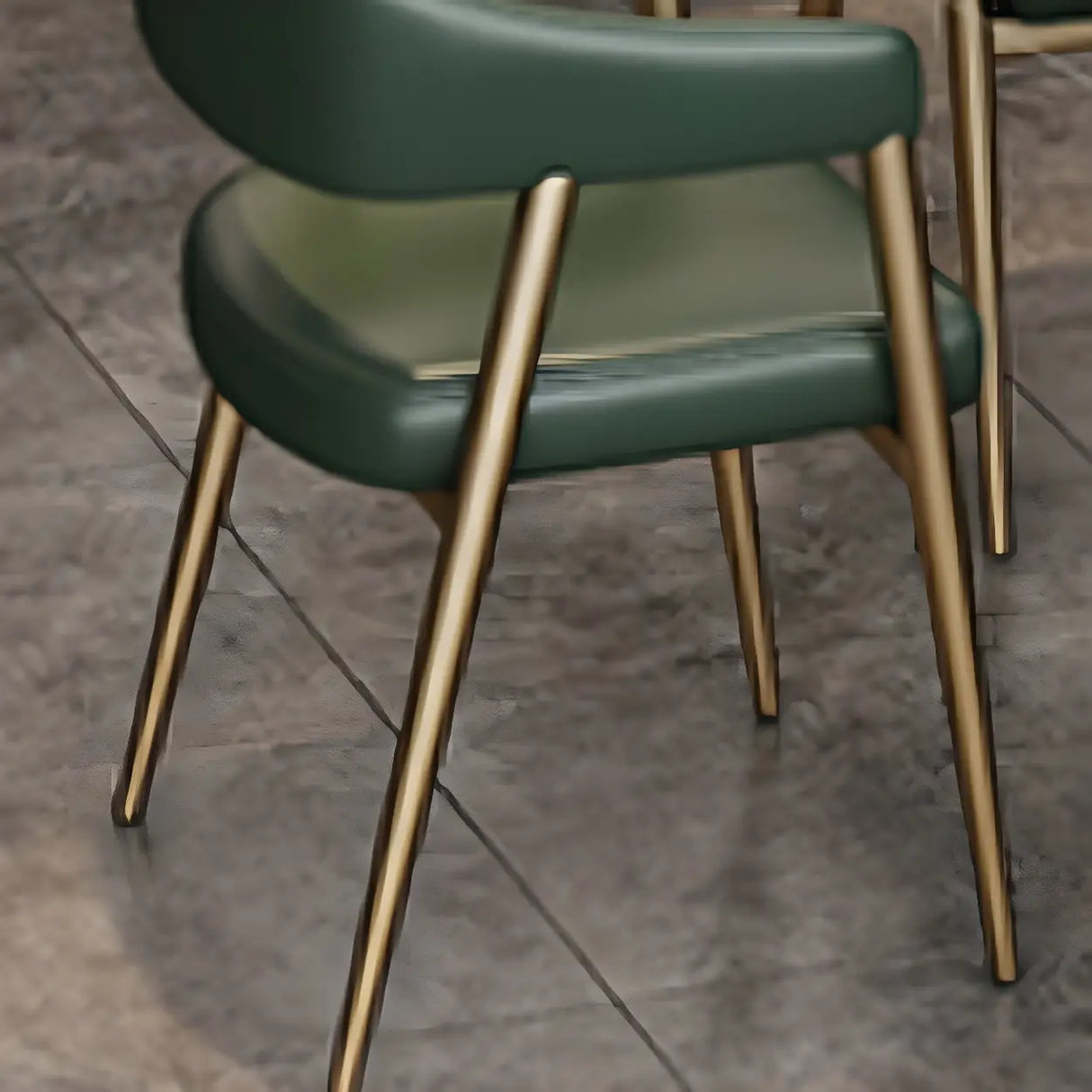 Industrial Faux Leather Arm Chair for Dining Area Image - 11