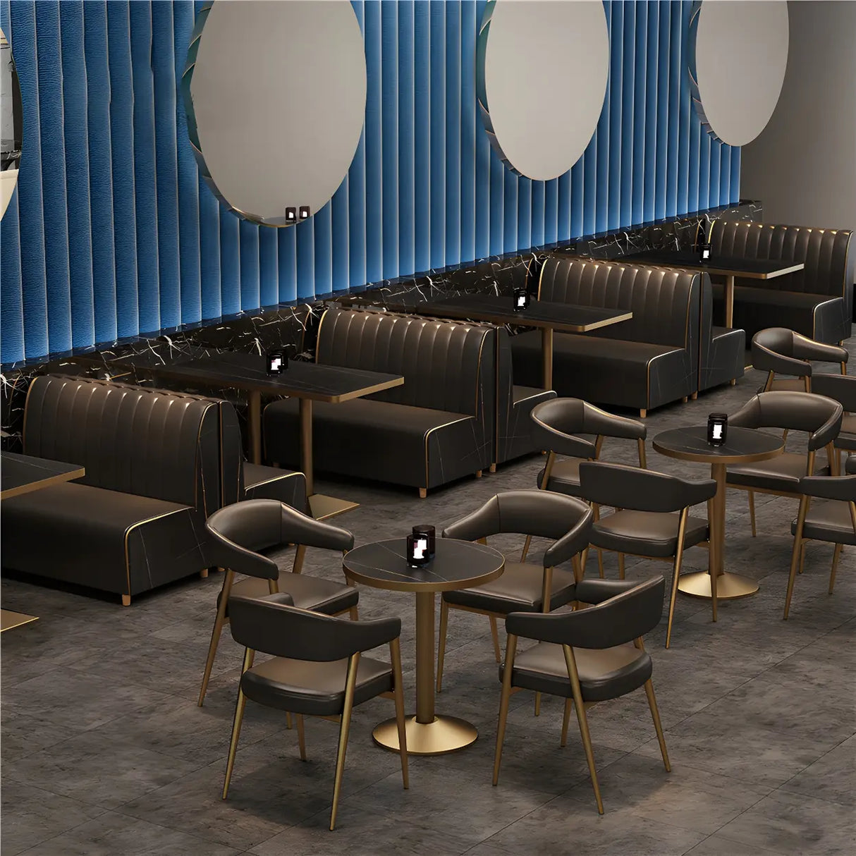 Industrial Faux Leather Arm Chair for Dining Area Image - 5